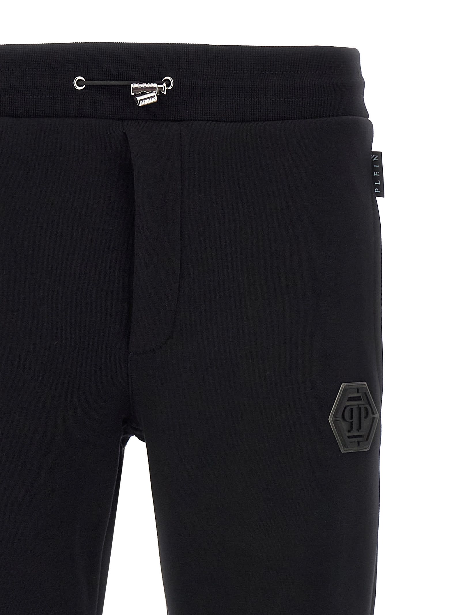 Philipp Plein Jogging Pants Iconic Drawstring Waist In Black