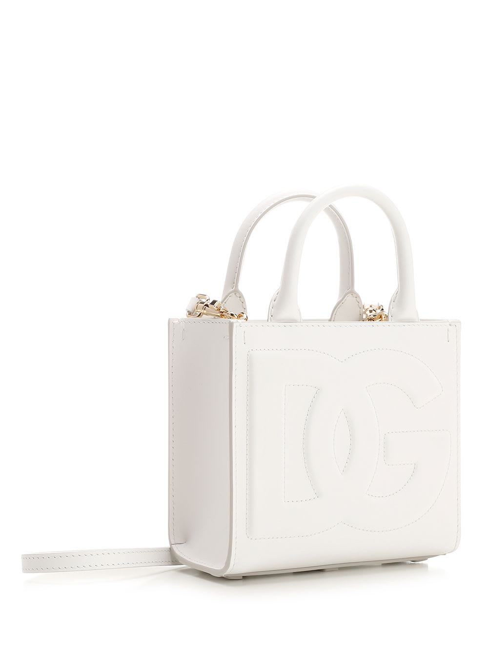 Shop Dolce & Gabbana Dg Daily Mini Shopping Bag In White