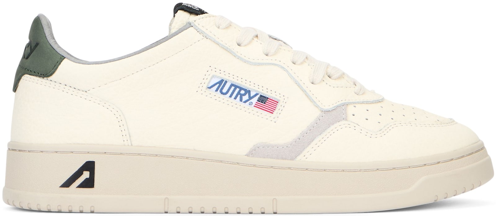 Autry Medalist Leather Low-top Sneakers In Green