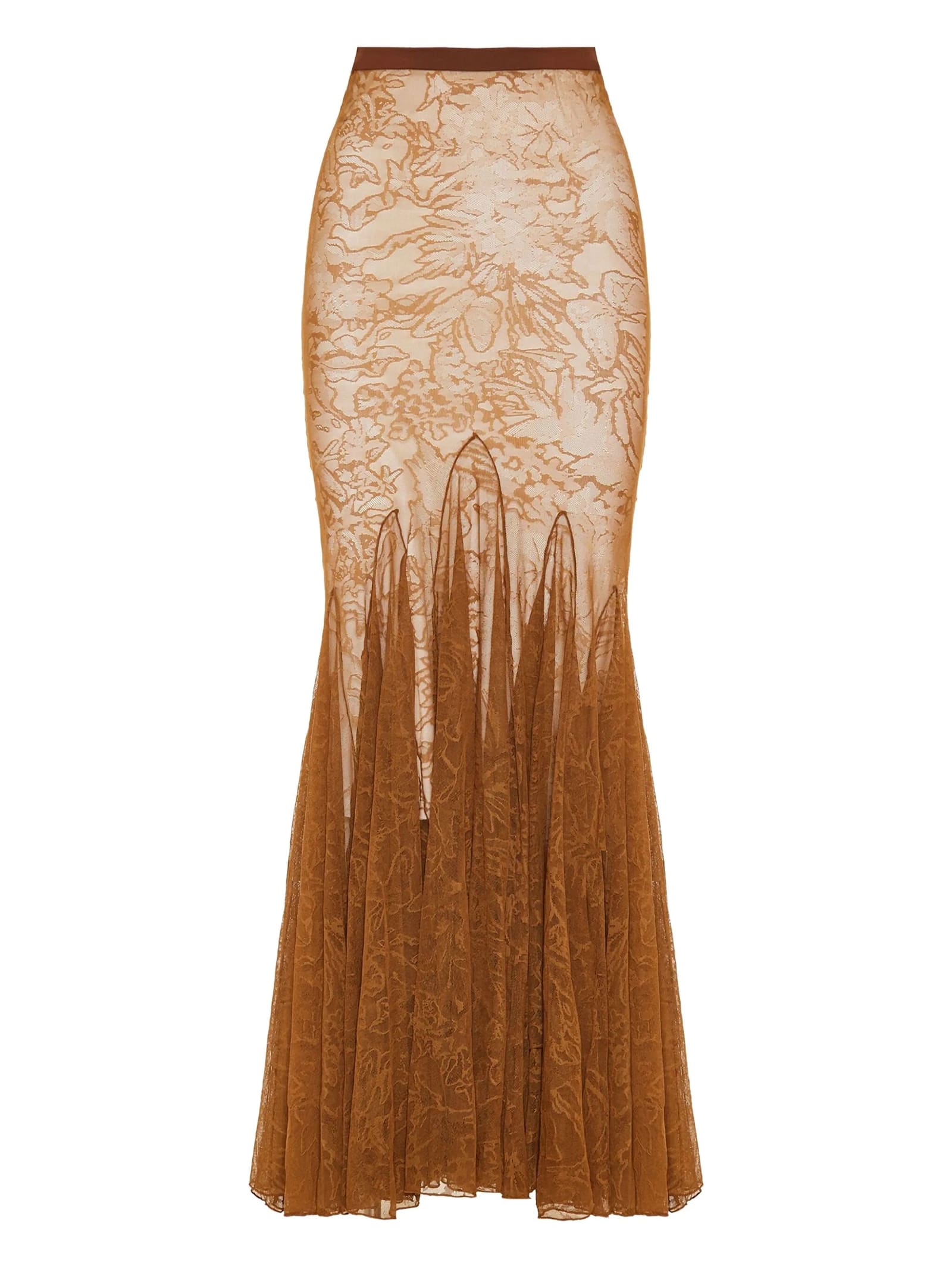 David Koma Maxi Skirt In Brown
