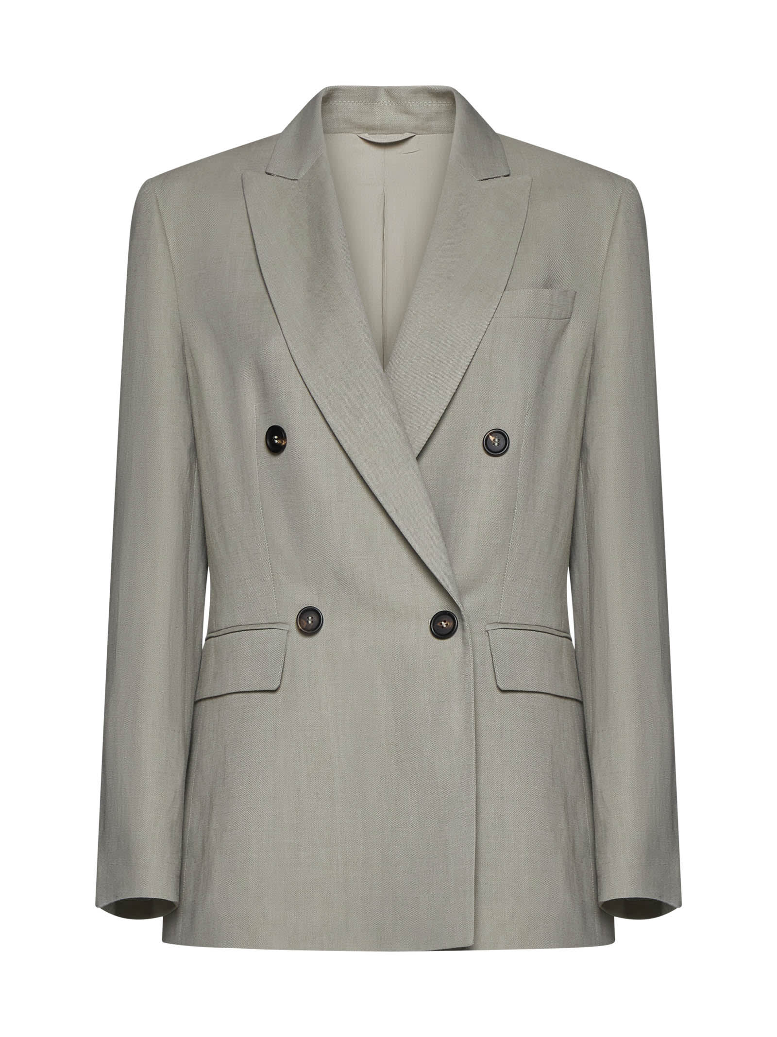 Shop Brunello Cucinelli Blazer In Jackfruit