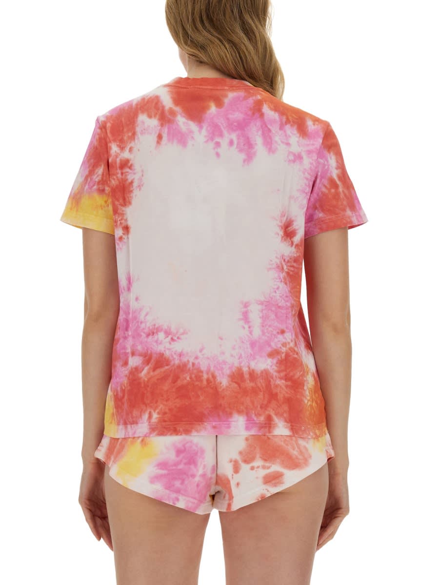 Shop Msgm Tie-dye T-shirt In Multicolour