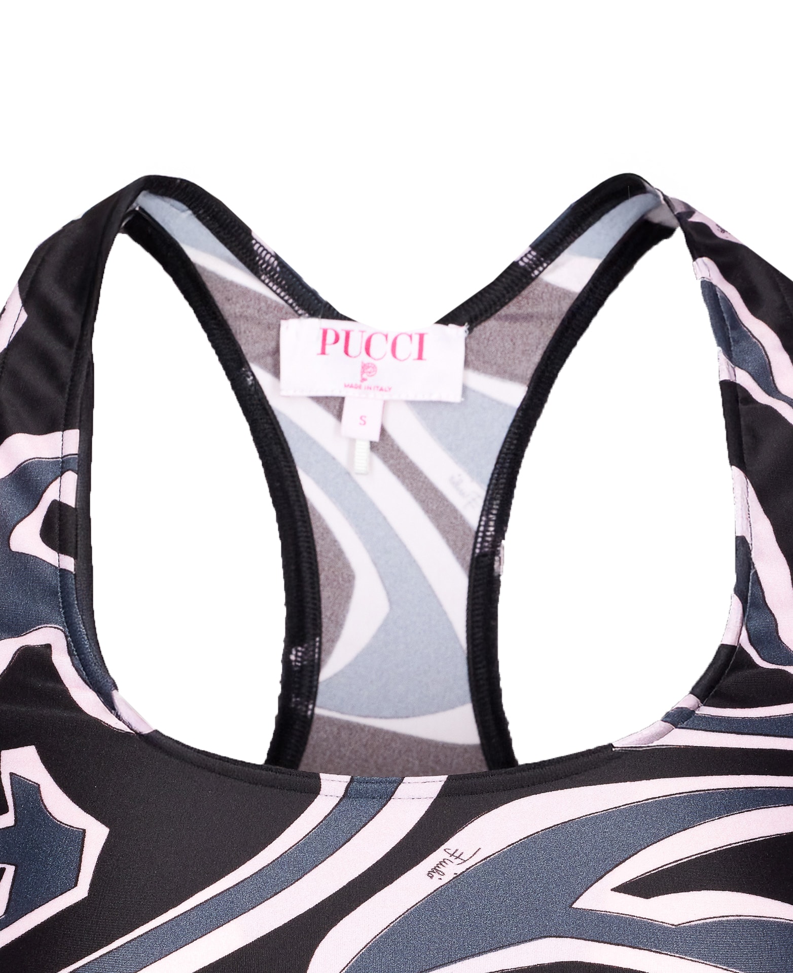 Pucci Top Pesci Print In Black