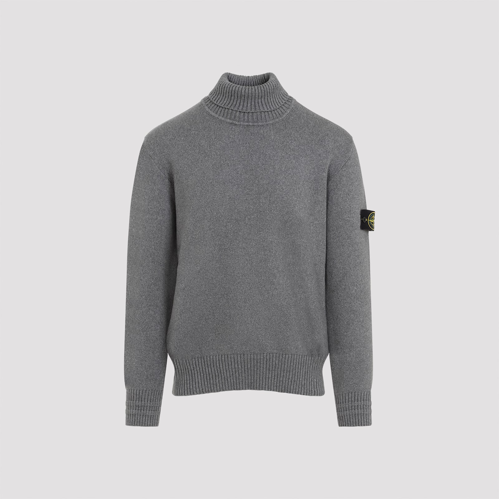 Shop Stone Island Cotton Pullover In Melange Grey