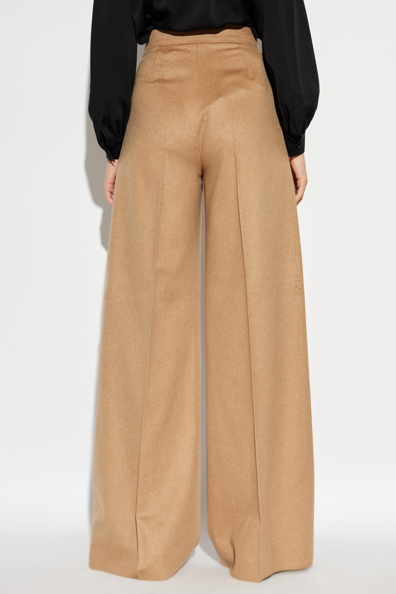 Max Mara Ori Trousers In Brown