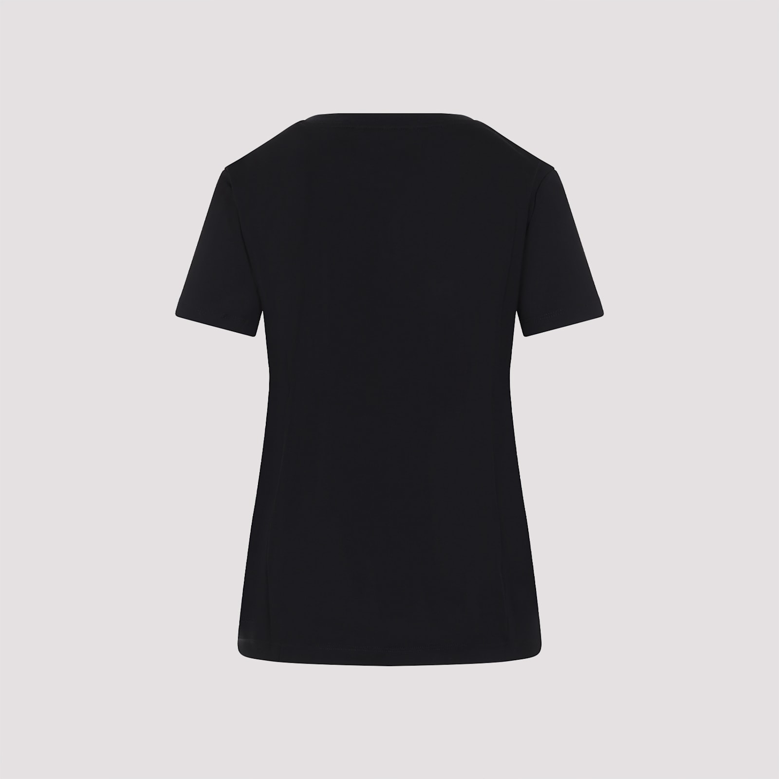 Max Mara Papaia Logo Cotton T-shirt In Black