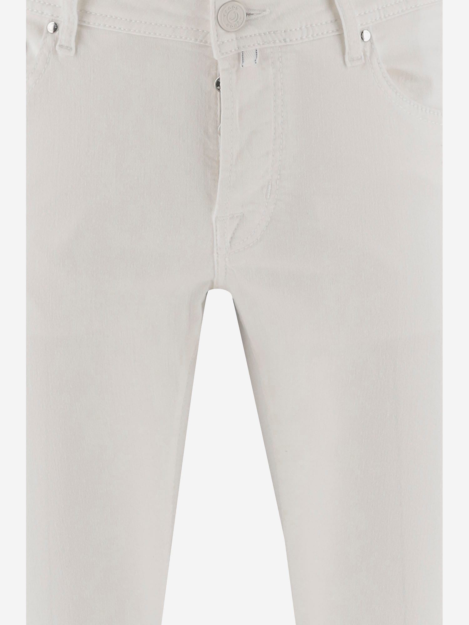 Jacob Cohen Stretch Cotton Blend Pants In White
