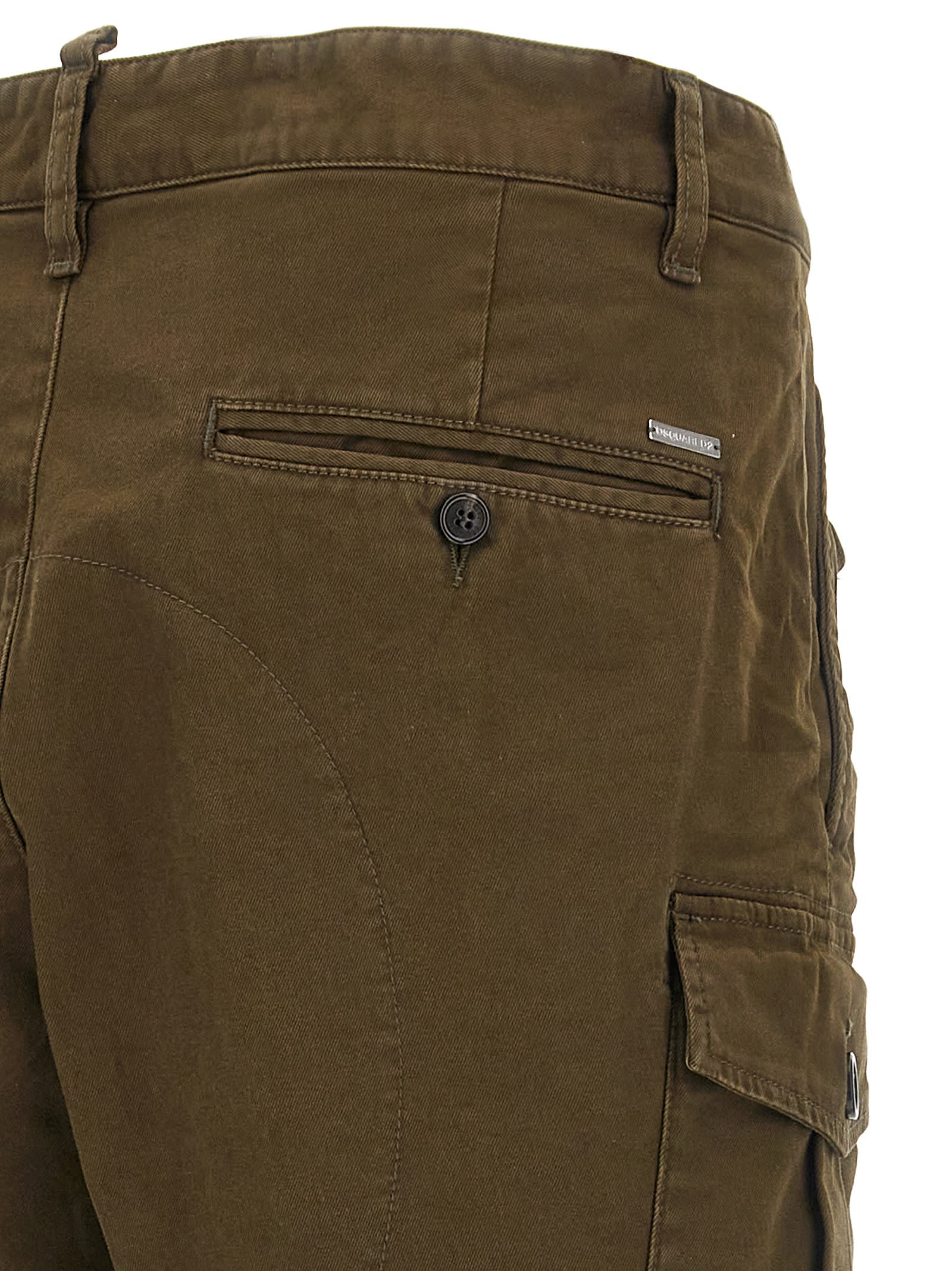 Dsquared2 Cargo Style Shorts Featuring Multiple Pockets In Green