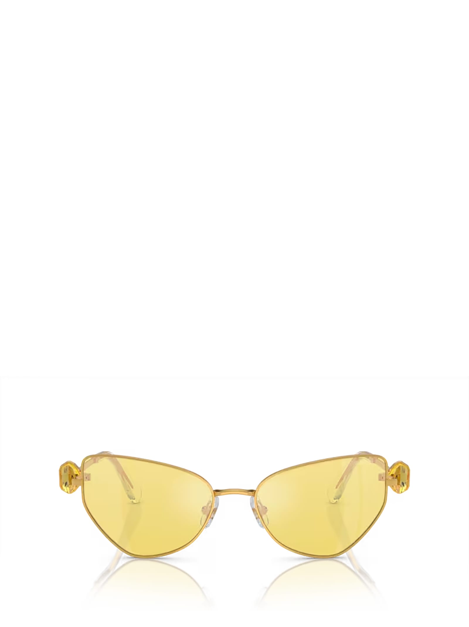 Shop Swarovski Sk7003 Gold Sunglasses