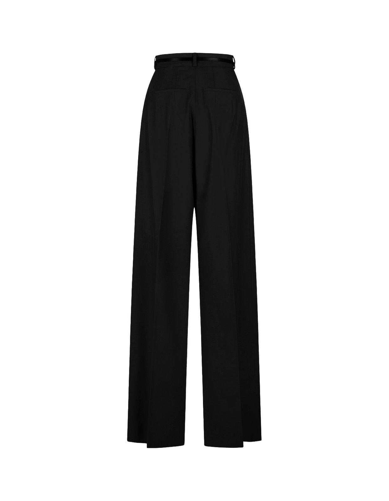 Shop Sportmax Kiens12 Belted Wide Leg Pants In Nero