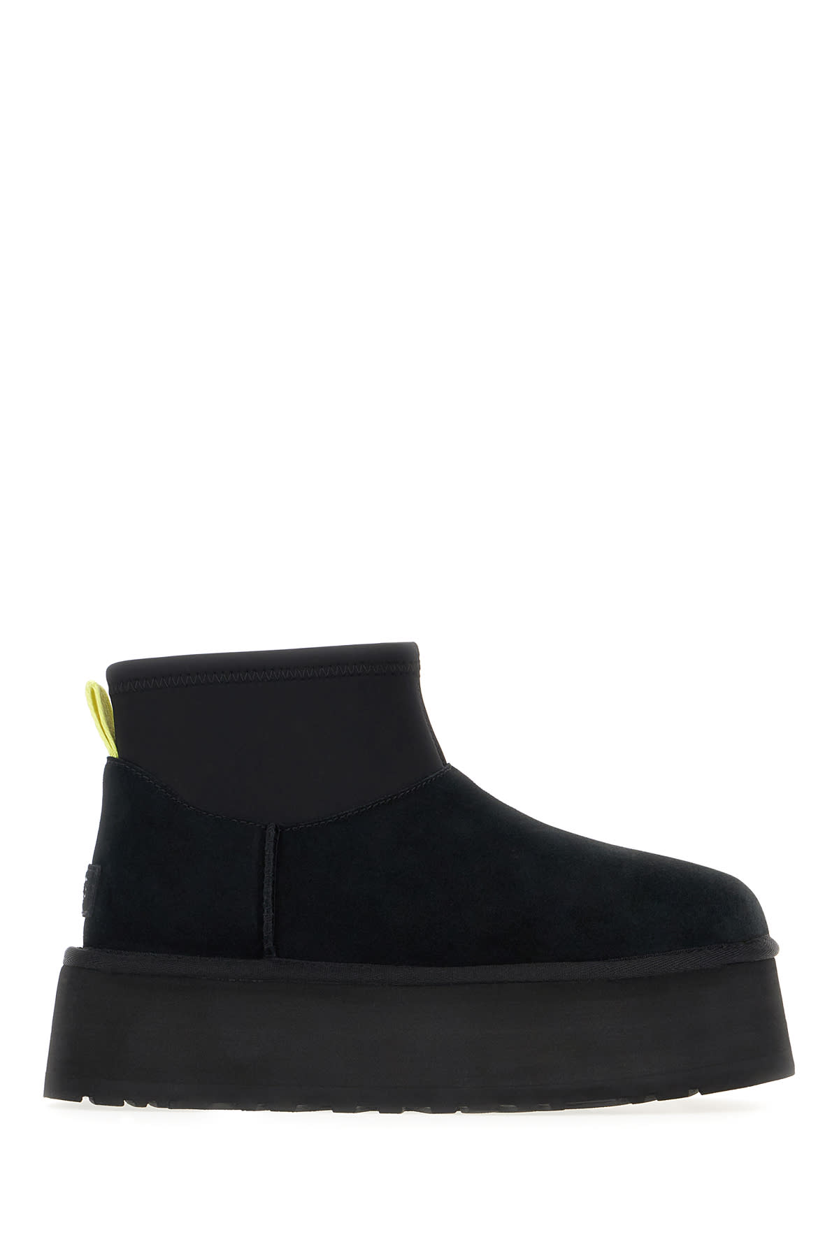 Ugg Black Suede Classic Mini Dipper Ankle Boots In Black