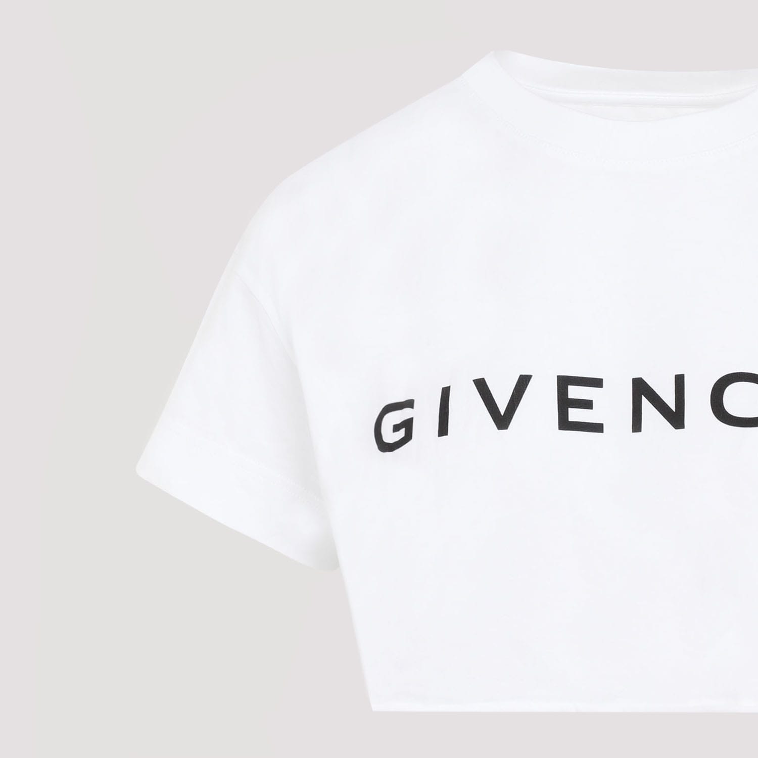 Shop Givenchy Cropped T-shirt In White