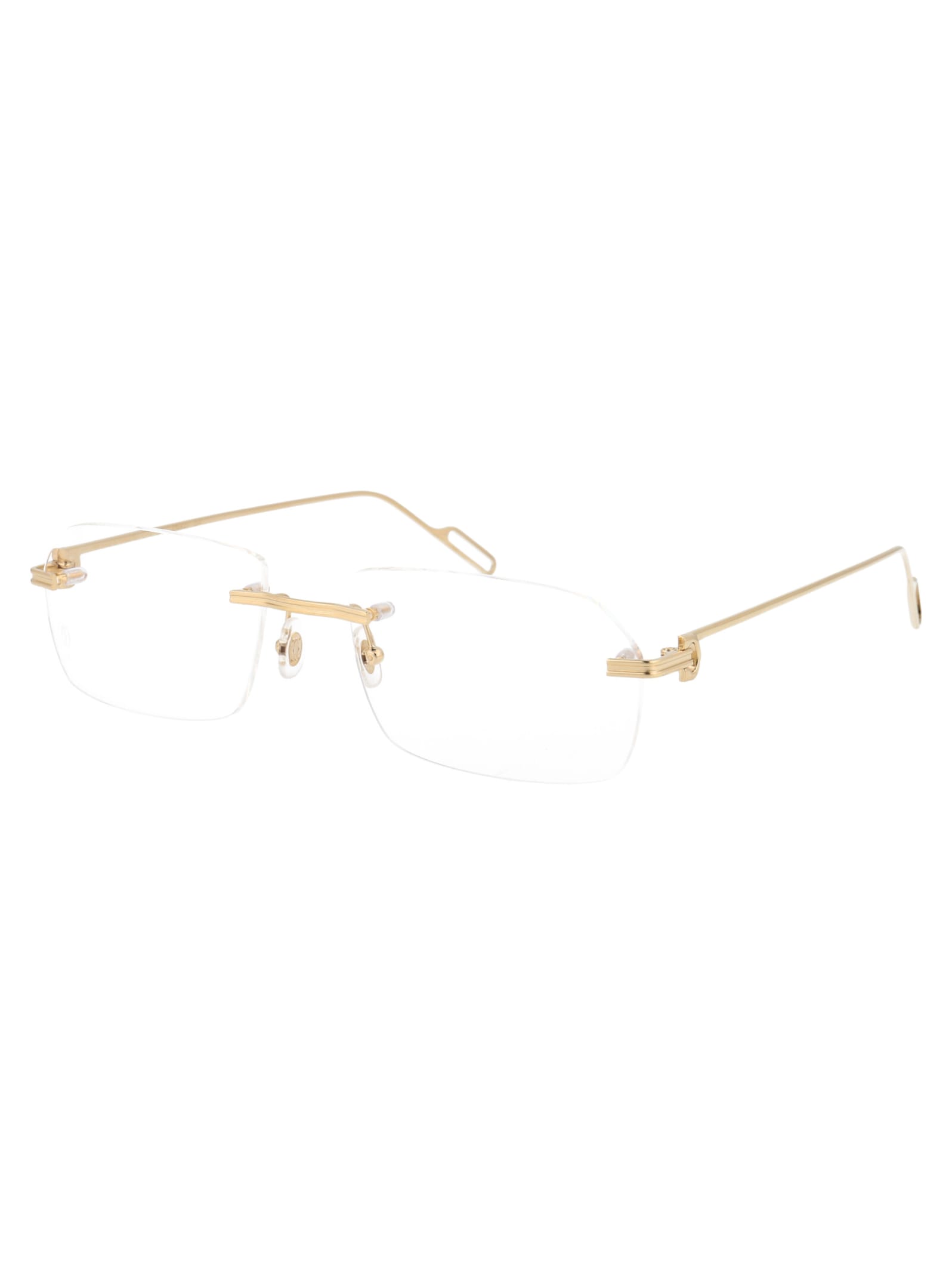 Shop Cartier Ct0162o Glasses In 004 Gold Gold Transparent