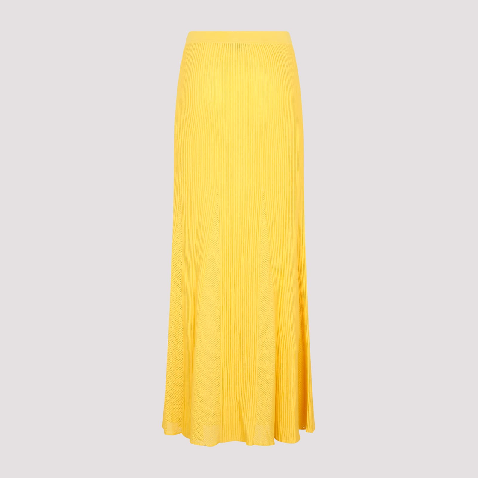 Gabriela Hearst Eula Pleated Midi Skirt In Cdy Cadmium Yellow