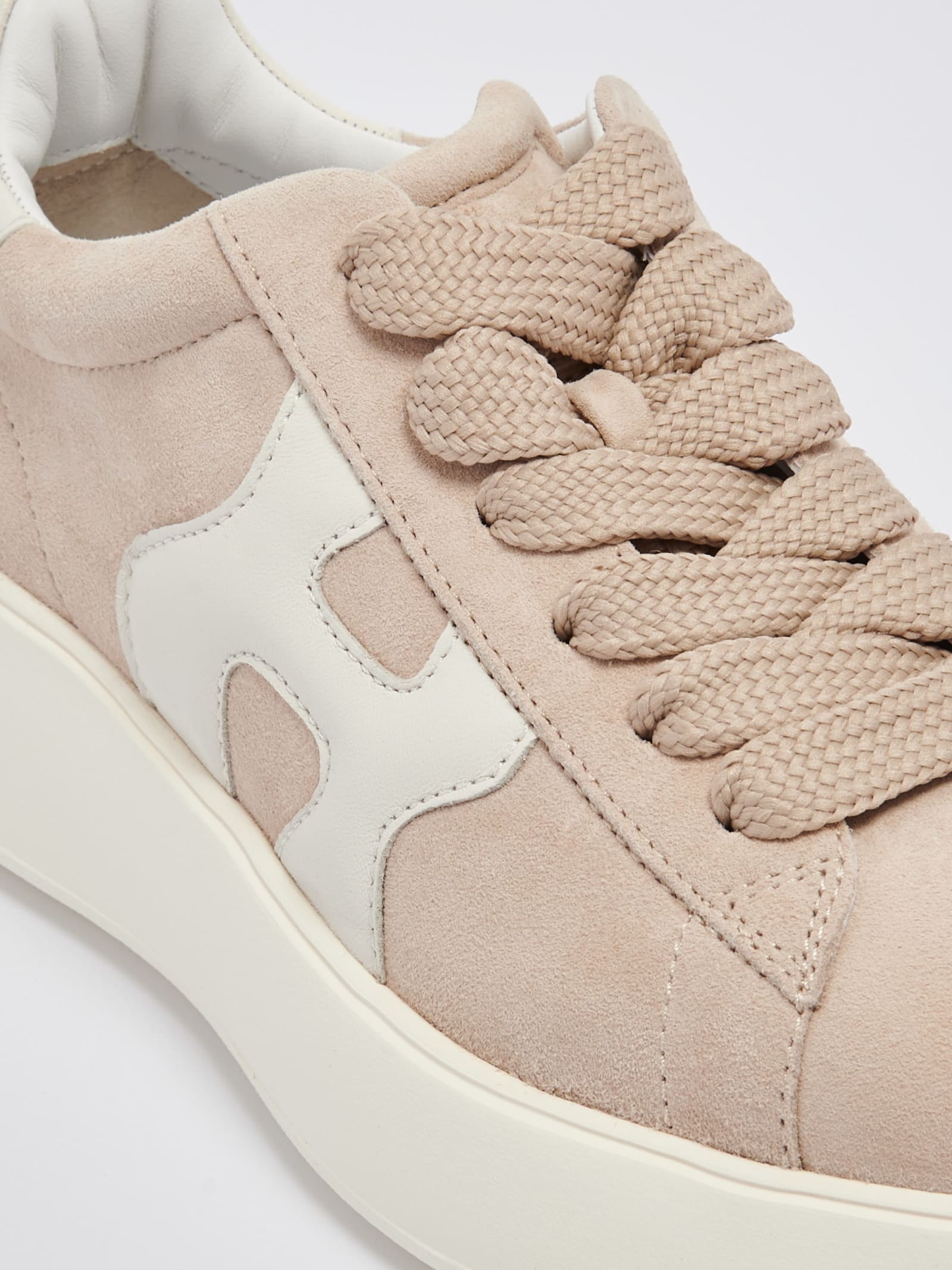 Hogan Rebel Suede High-top Trainers In Sabbia
