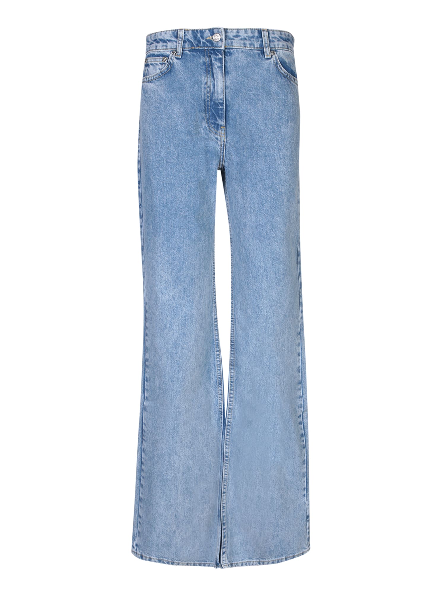 Shop Moschino Blue Denim Straight Jeans