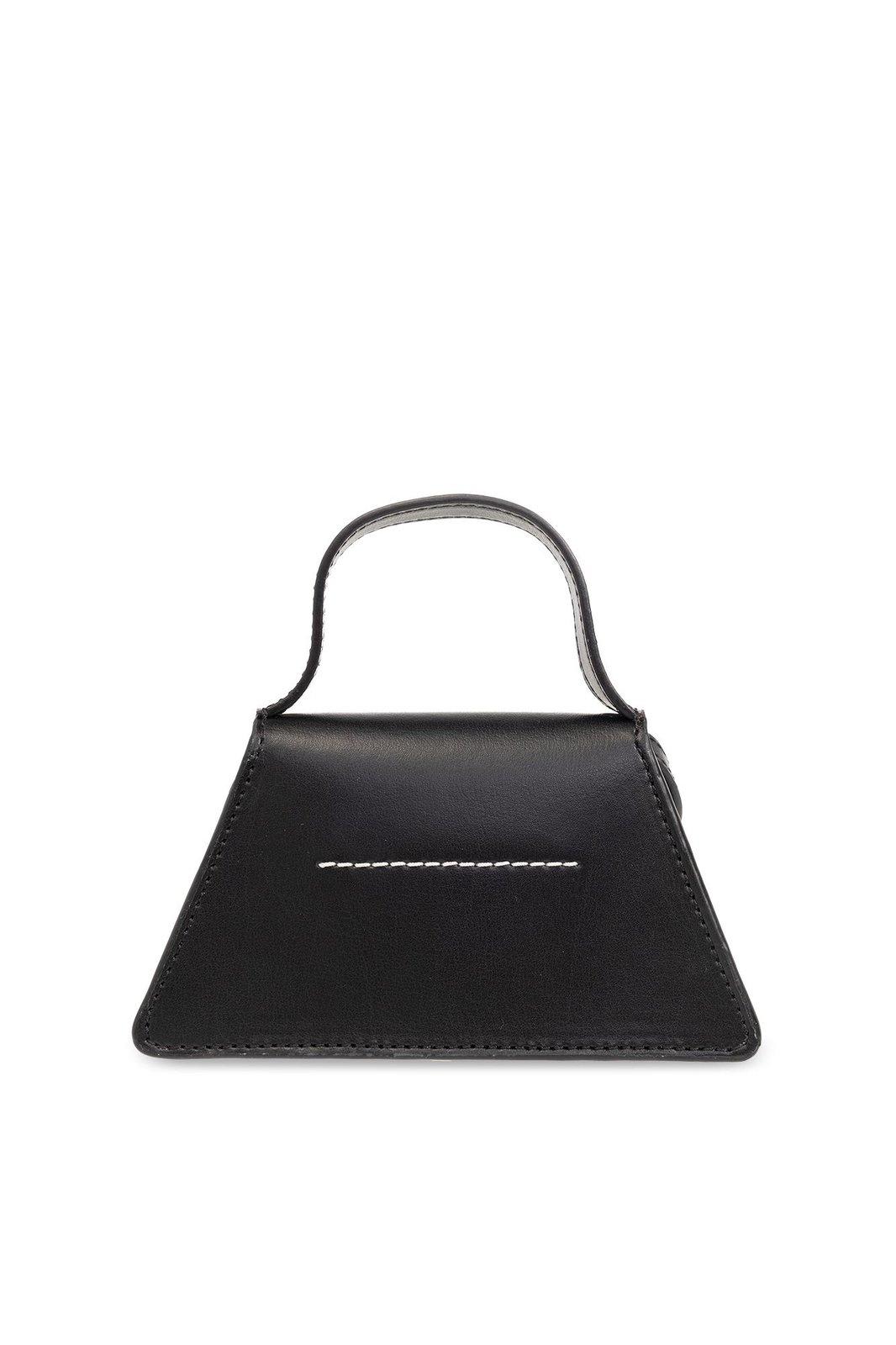 Shop Mm6 Maison Margiela Numeric Mini Top Handle Bag In Black