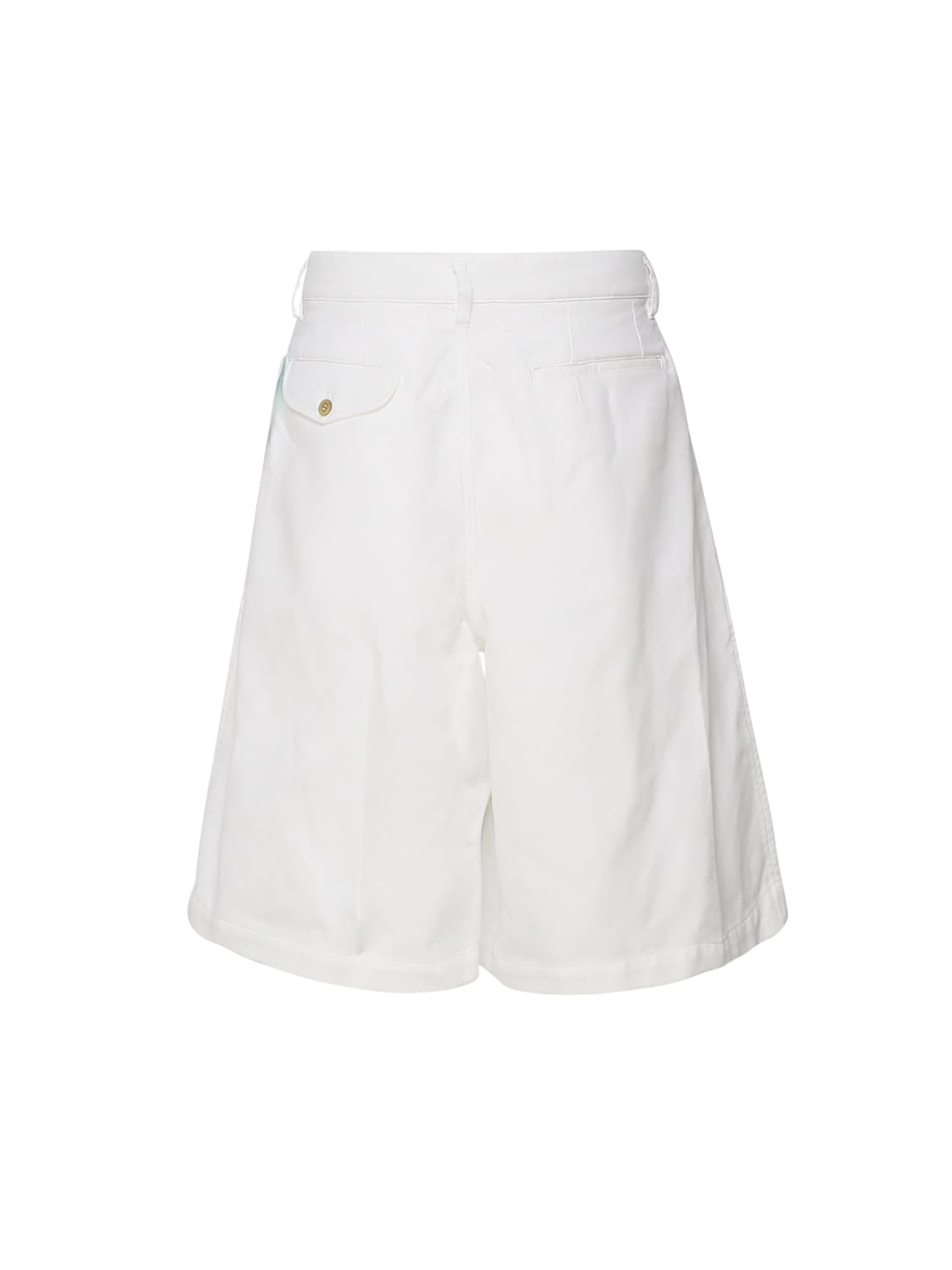 Shop Comme Des Garçons Cotton Bermuda Shorts In White