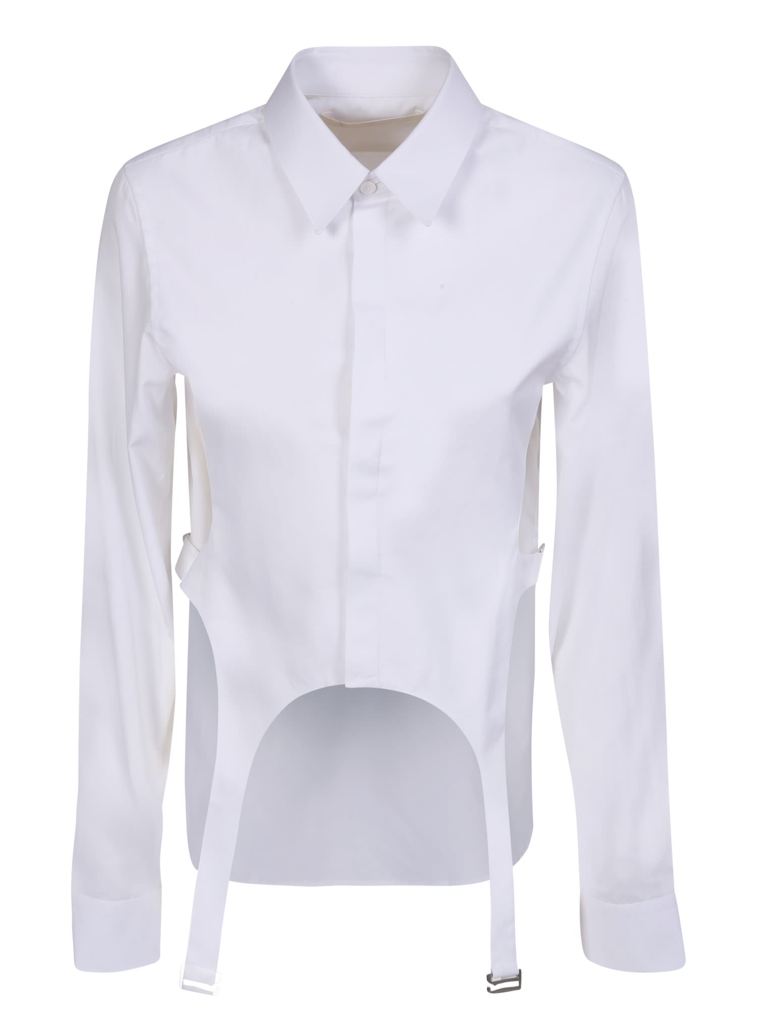 Shop Dion Lee Bib Shirt In White