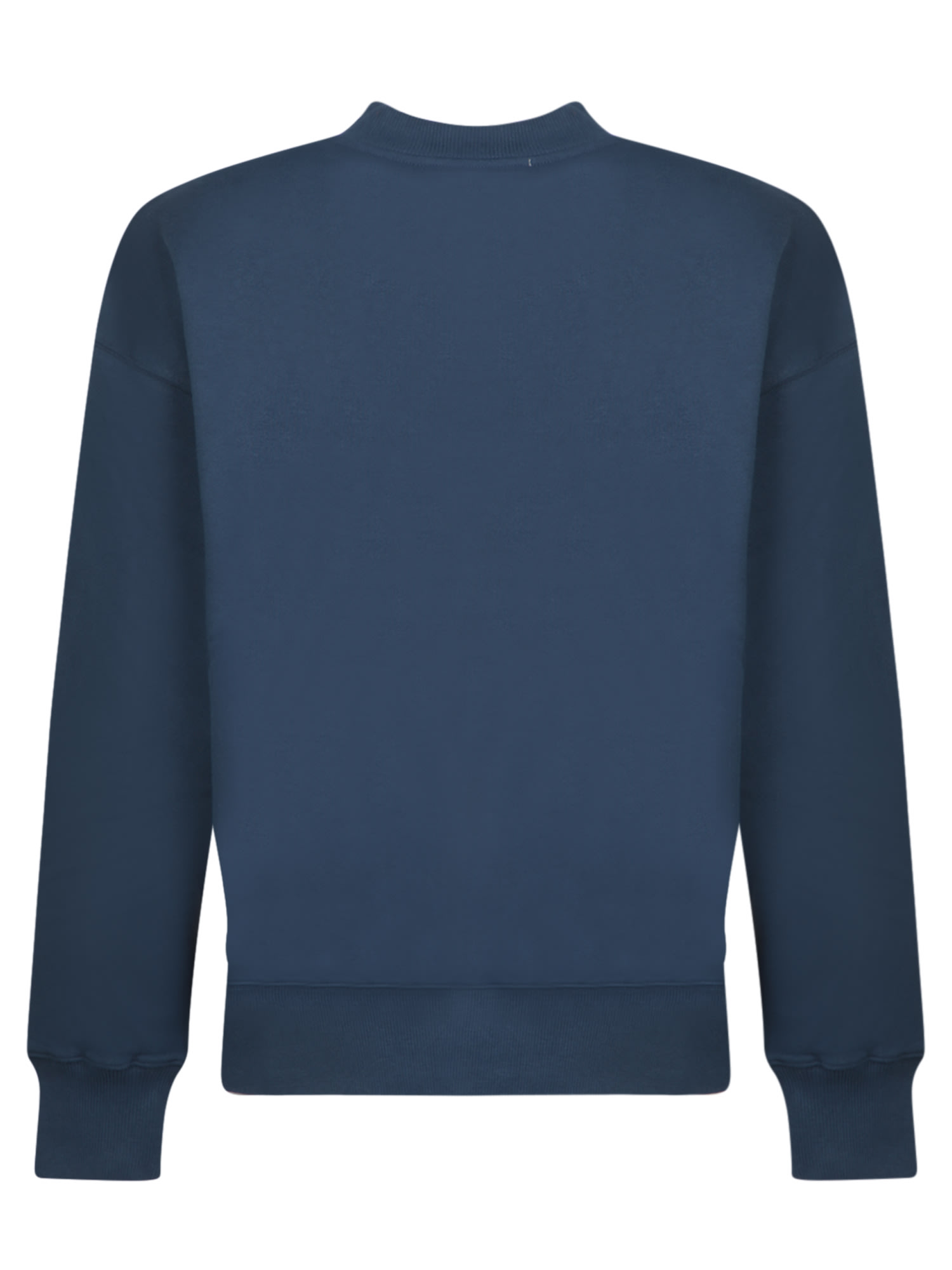 Shop Msgm Logo Blue Crewneck Sweatshirt