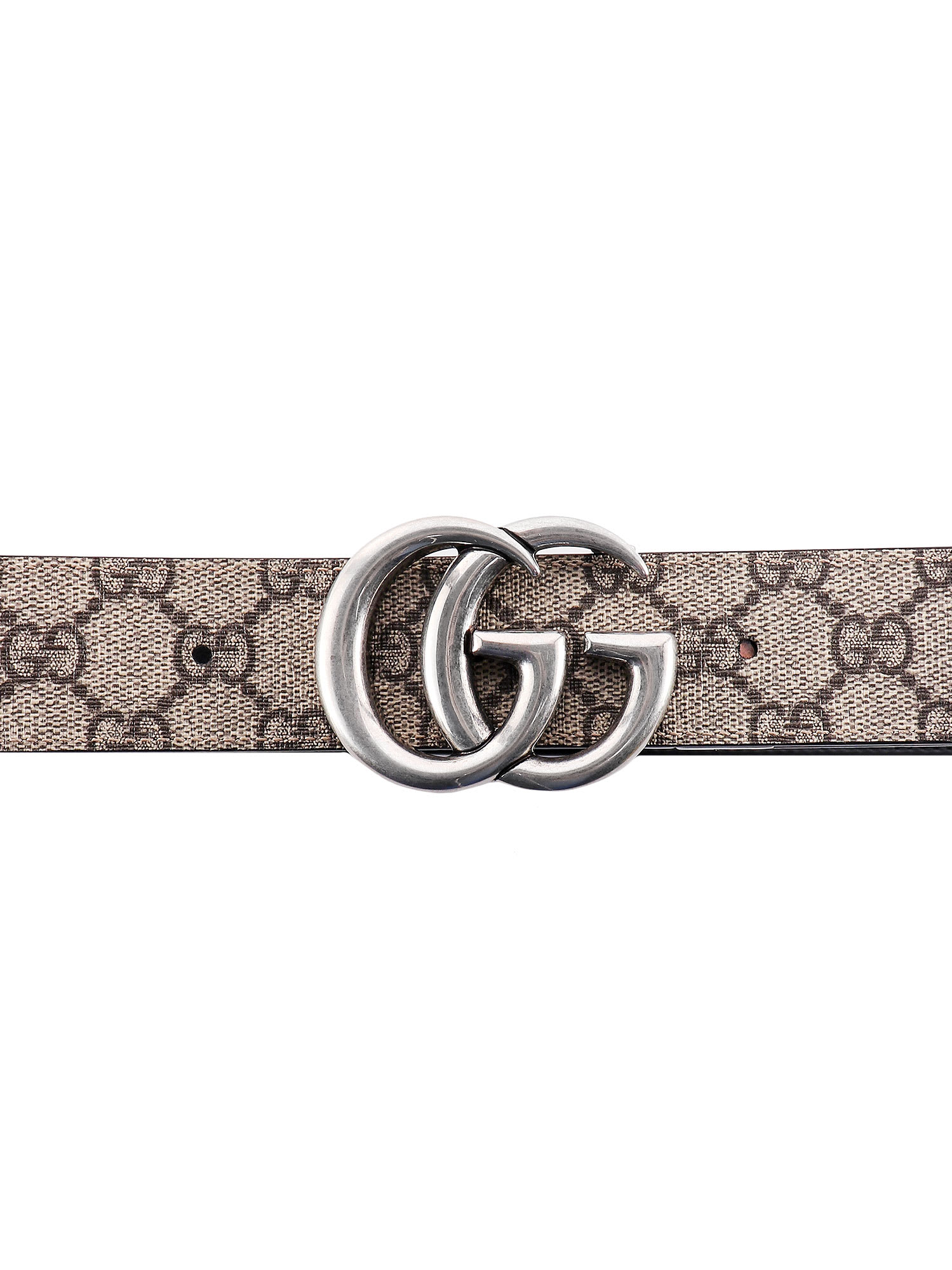 Shop Gucci Gg Marmont Belt In Beige