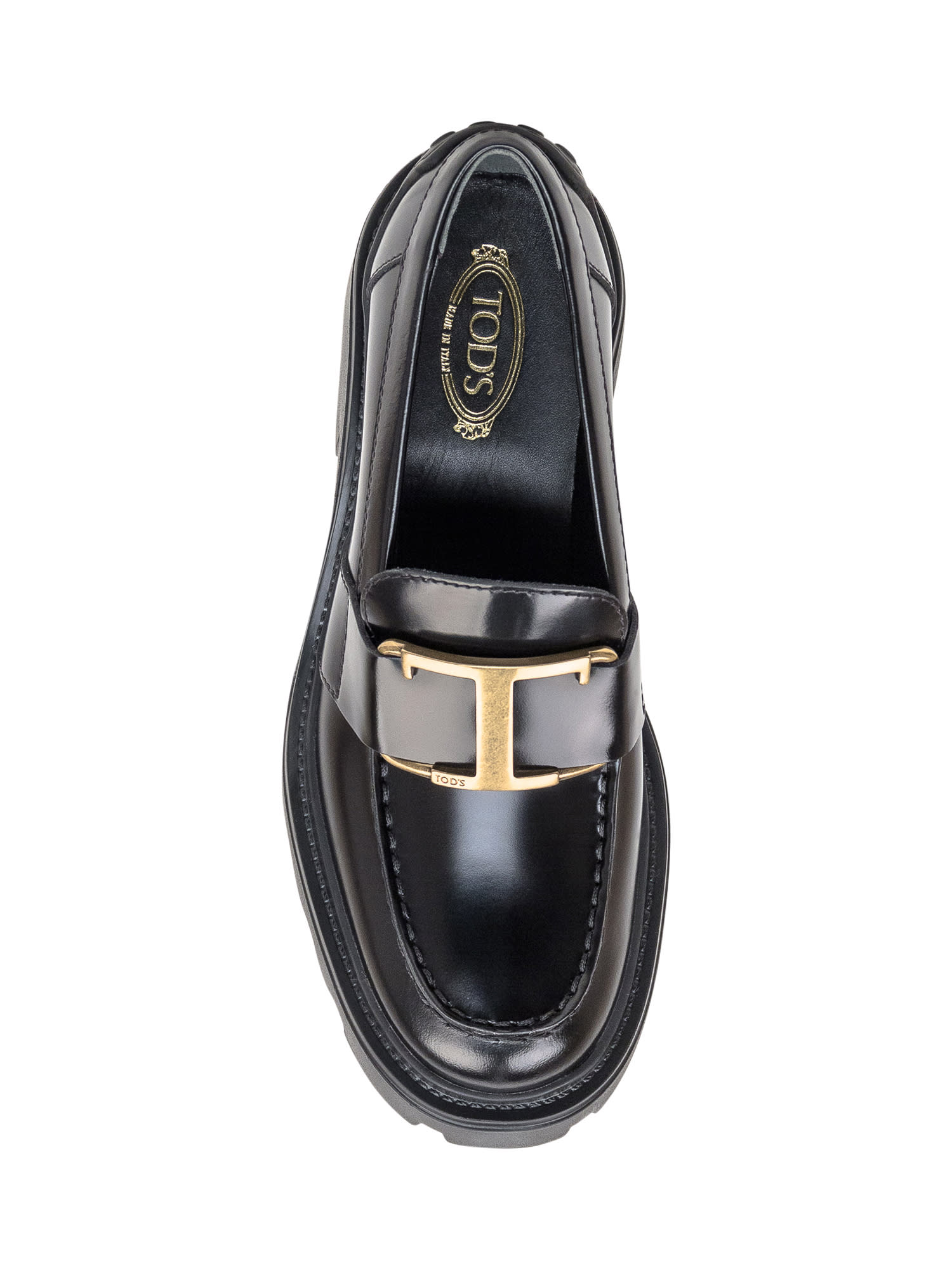 Shop Tod's Leather Loafer In Nero