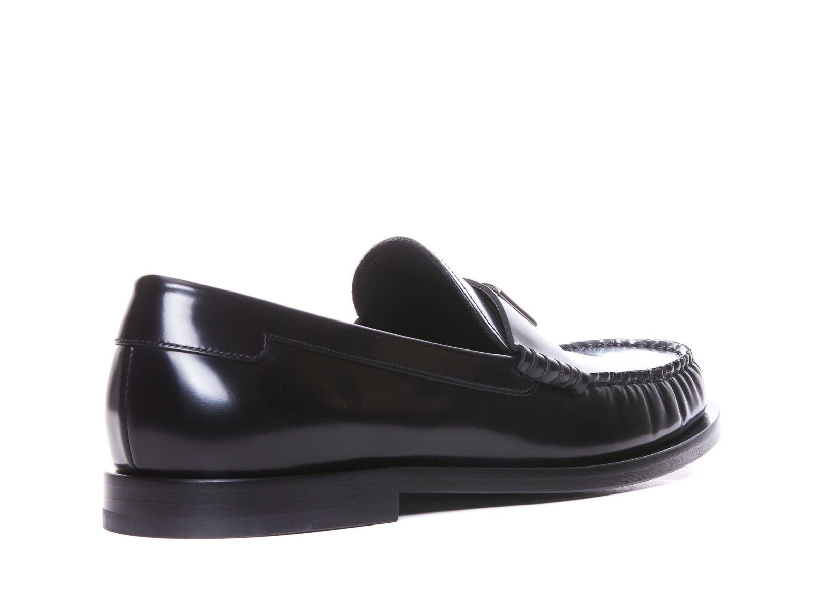 Shop Dolce & Gabbana Dg Logo Loafers In Black