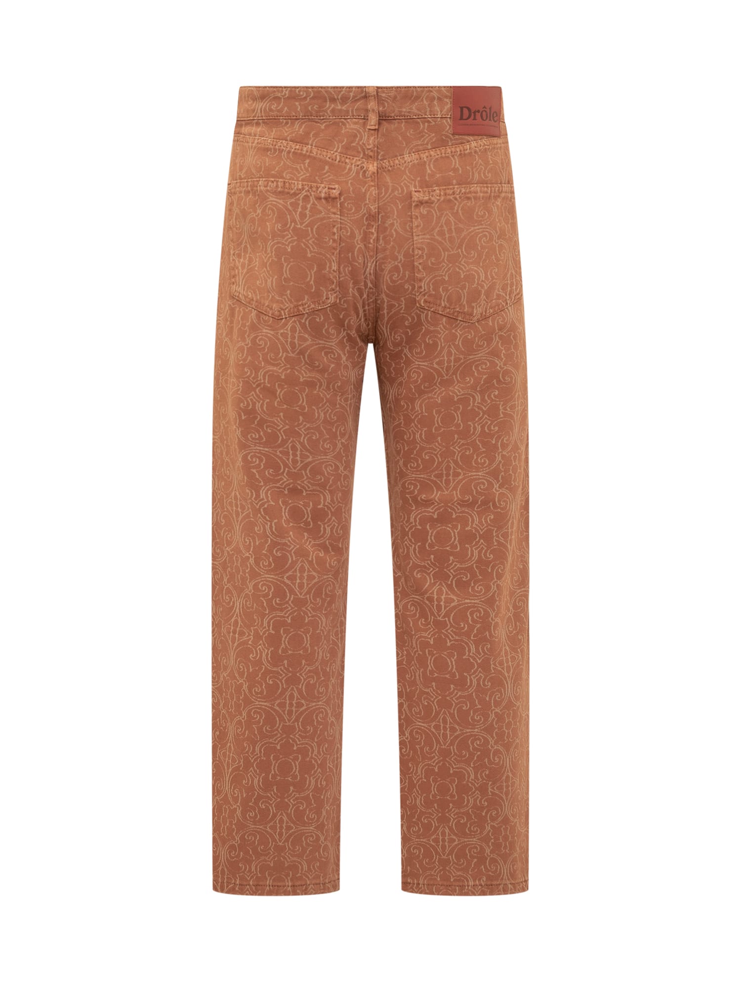 Shop Drôle De Monsieur Pants With Print In Cognac