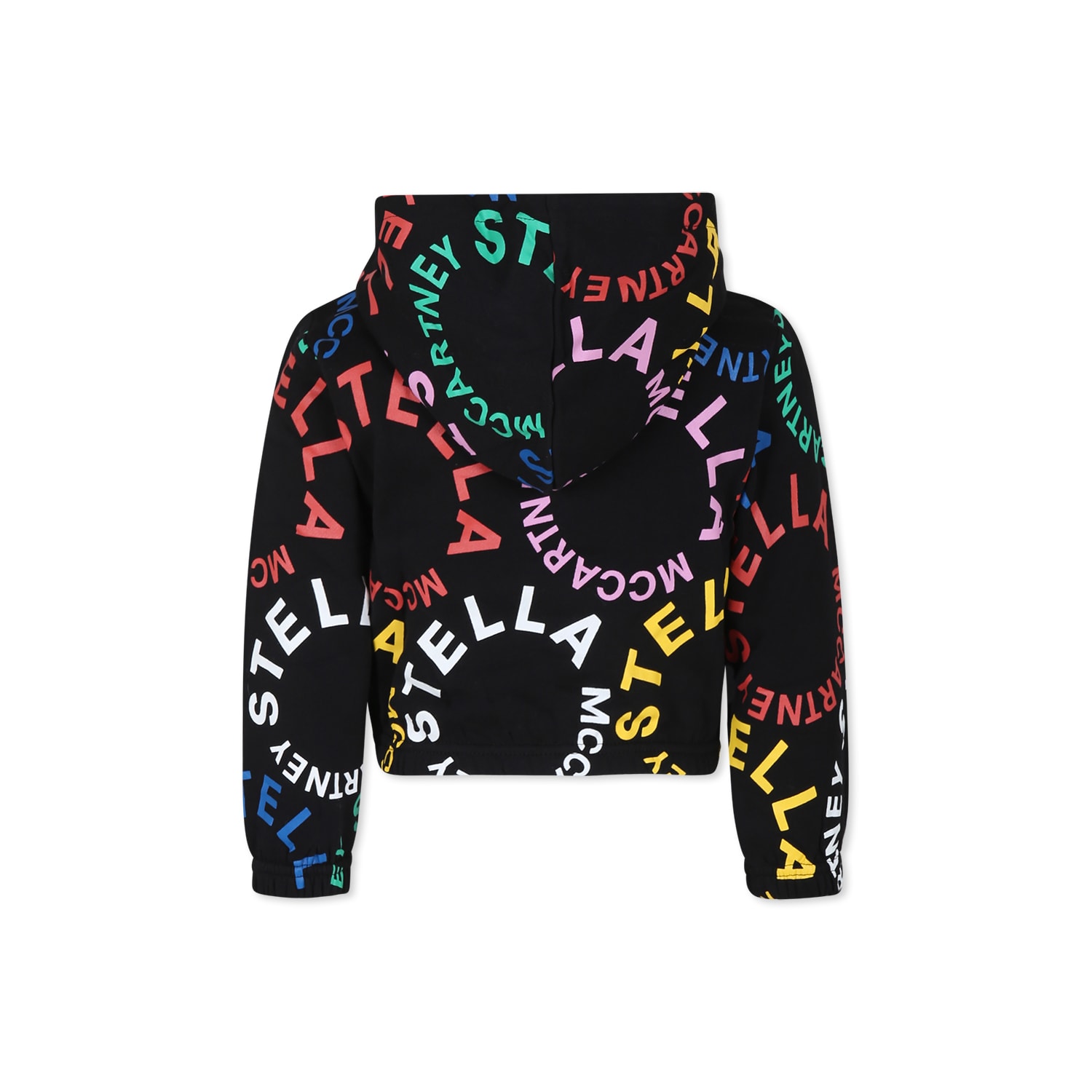 Shop Stella Mccartney Black Sweatshirt For Girl With Logo