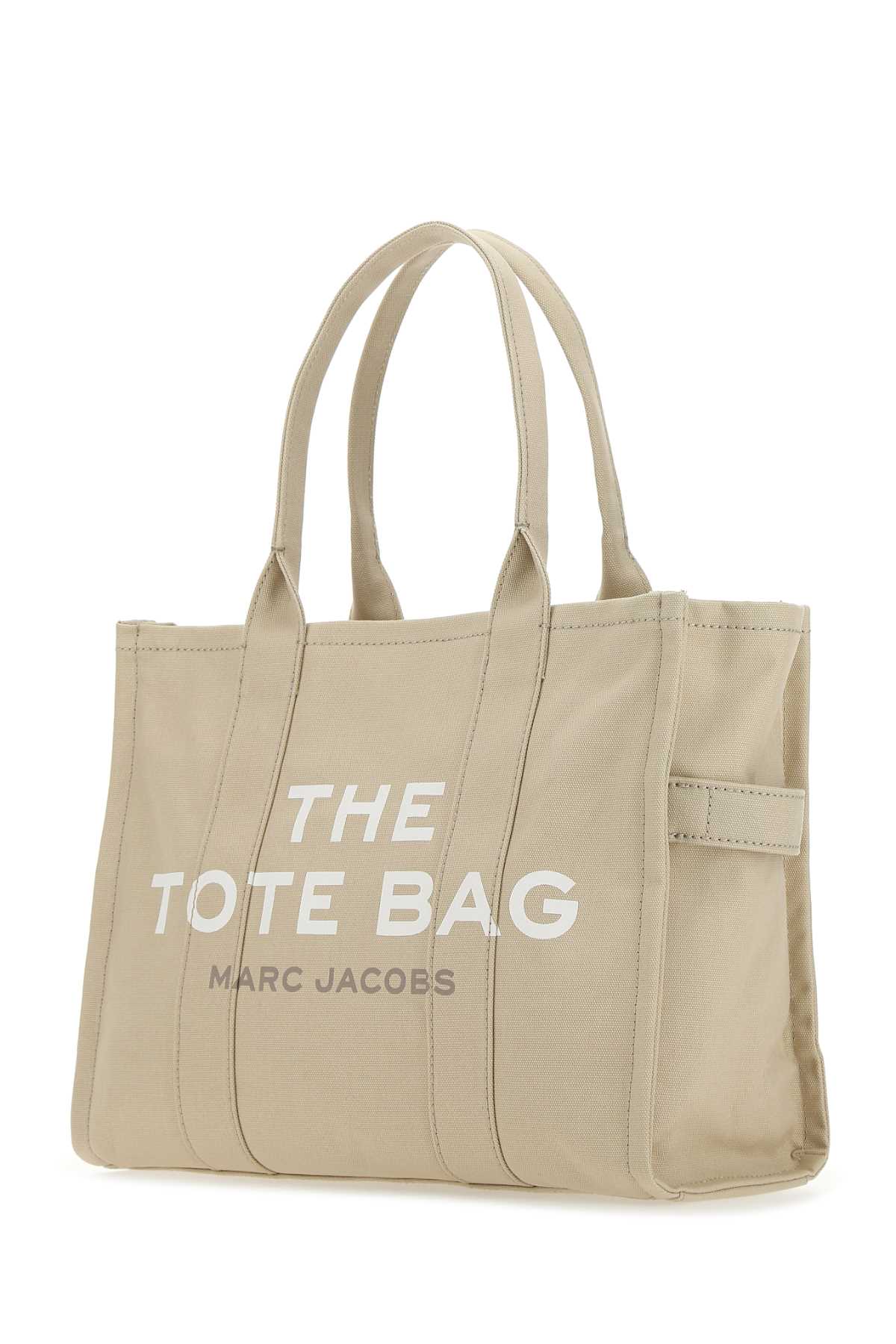 Shop Marc Jacobs Cappuccino Canvas The Tote Shopping Bag In Beige