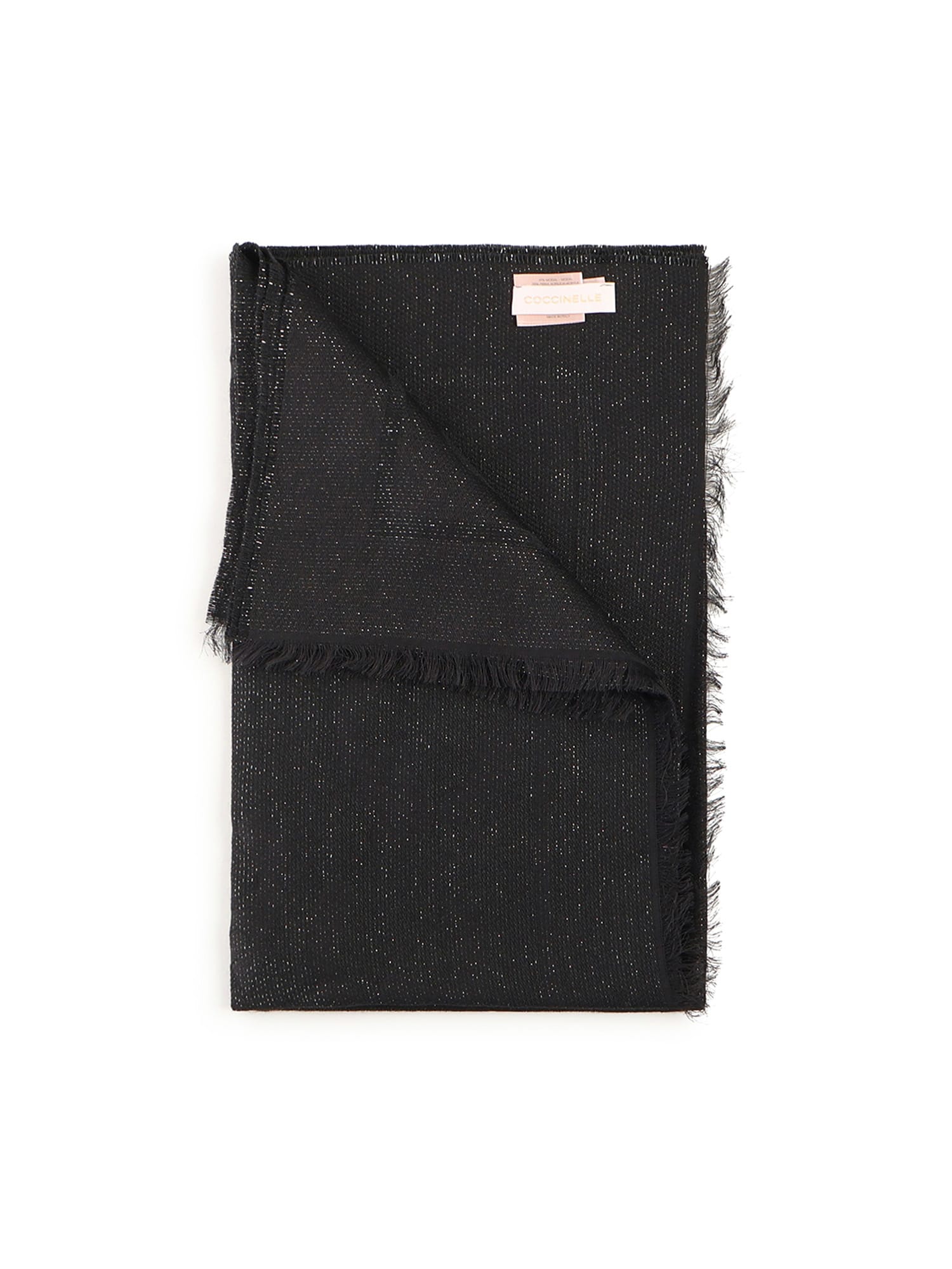 Coccinelle Wool Blend Stole In Black