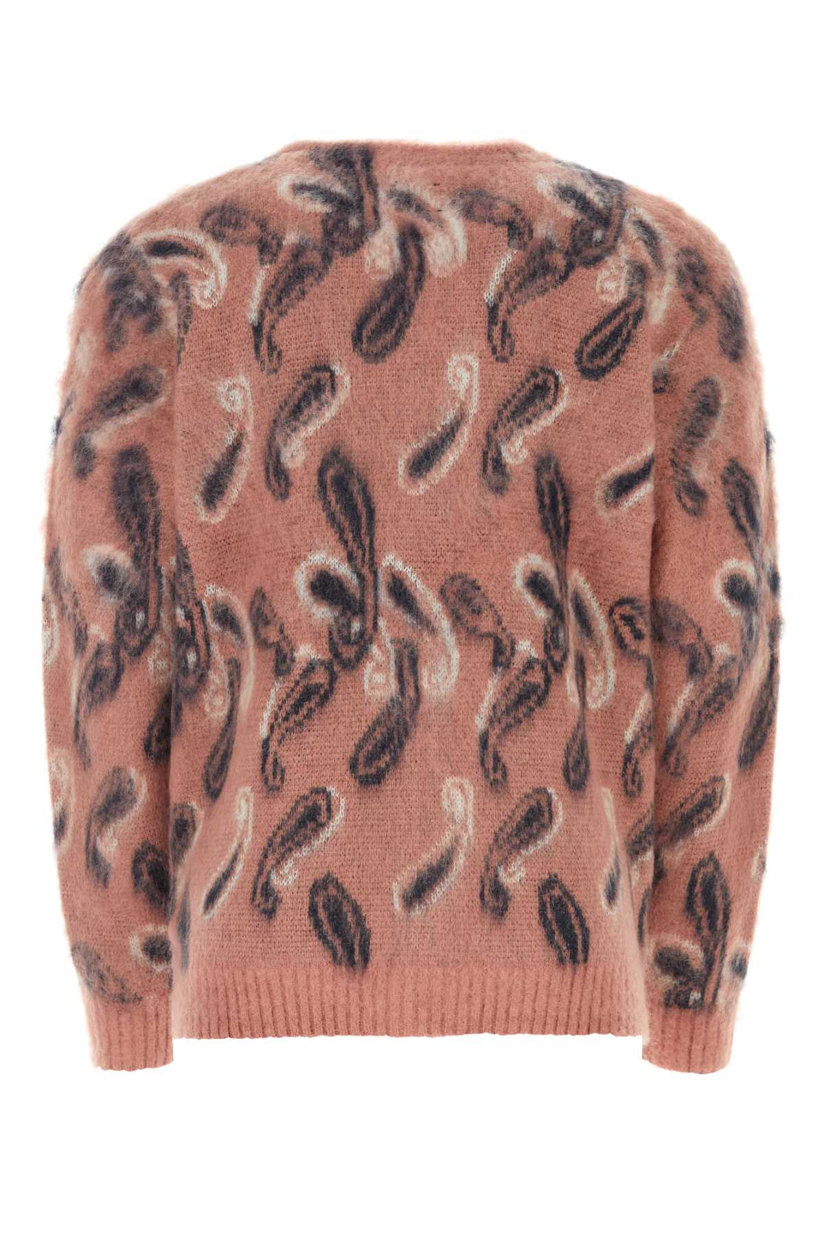 Shop Needles Embroidered Mohair Blend Cardigan In Pink