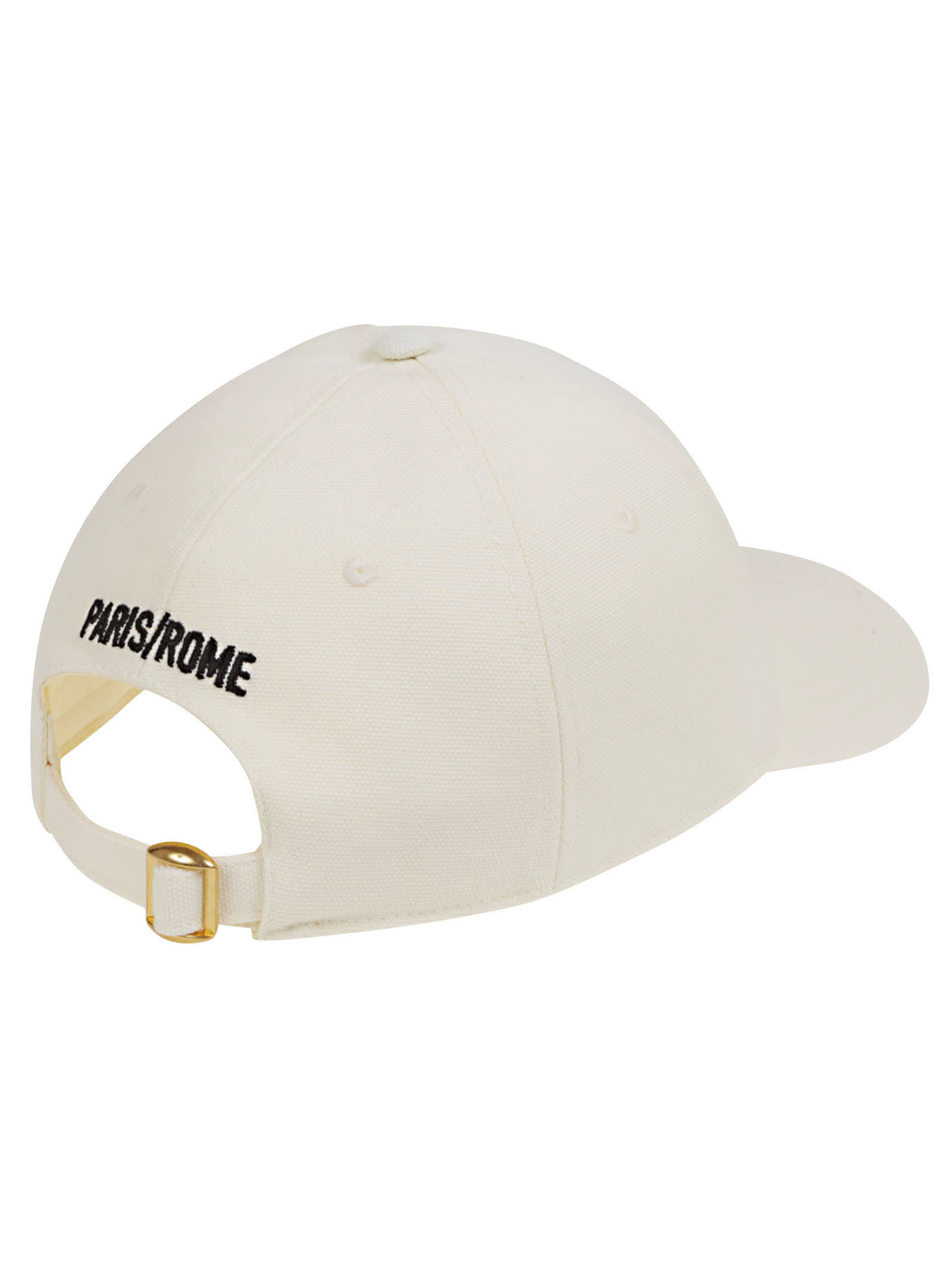 Valentino Baseball Cap With Embroidery In Gold