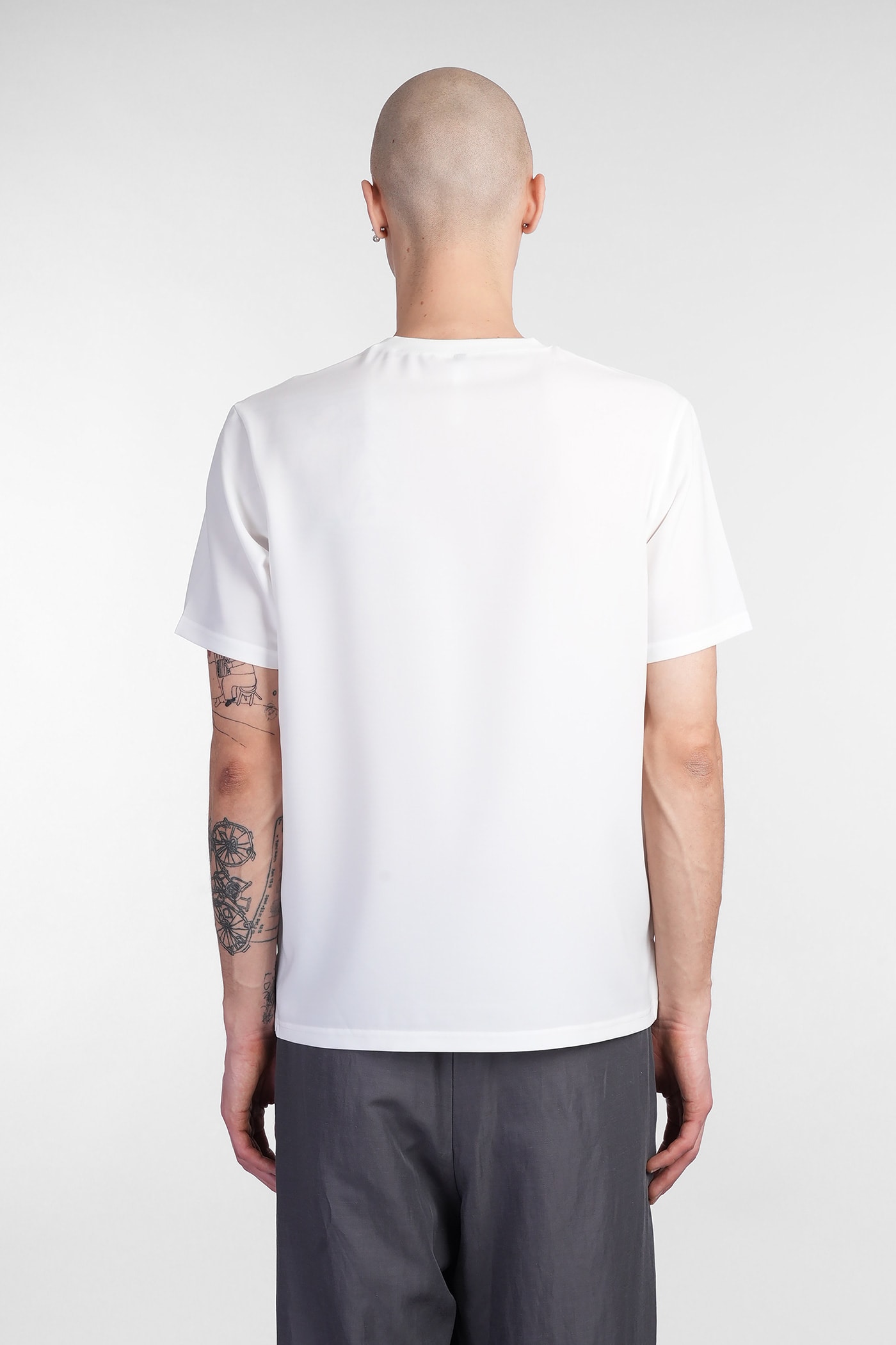 Attachment T-shirt In White Polyester In White