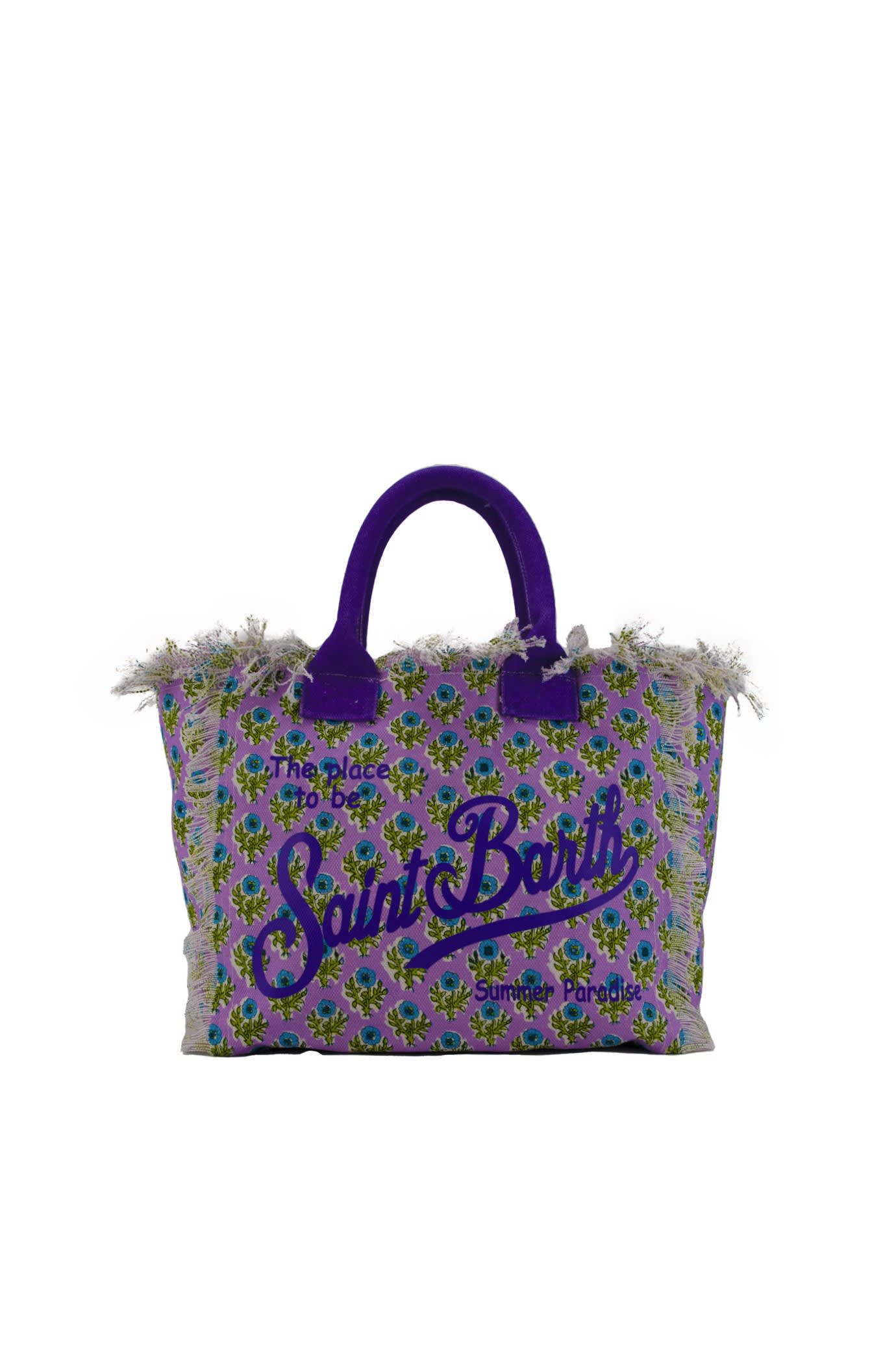 Shop Mc2 Saint Barth Vanity Radical Flowers Bag In Canvas