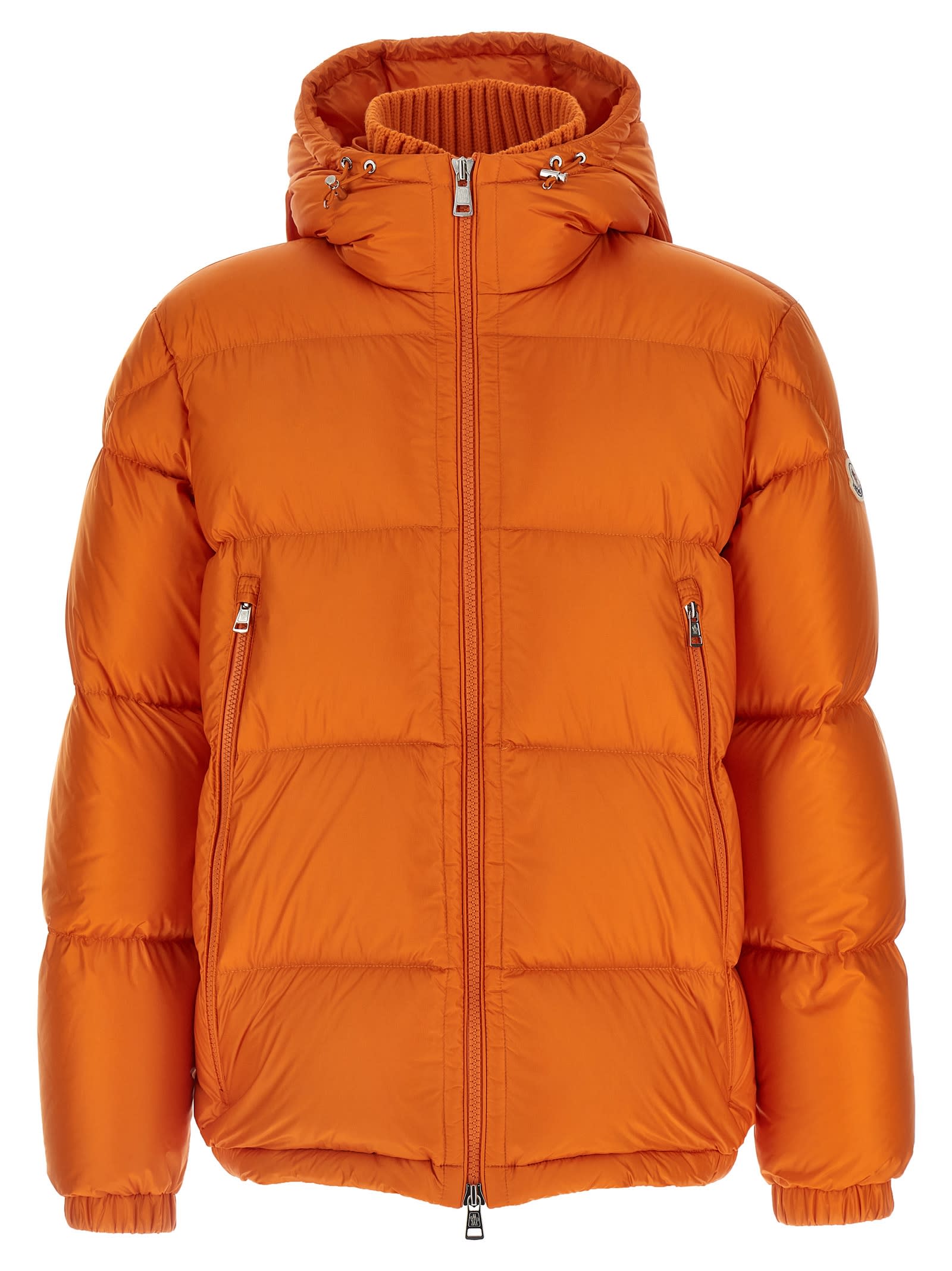 Moncler Rivau Down Jacket In Orange