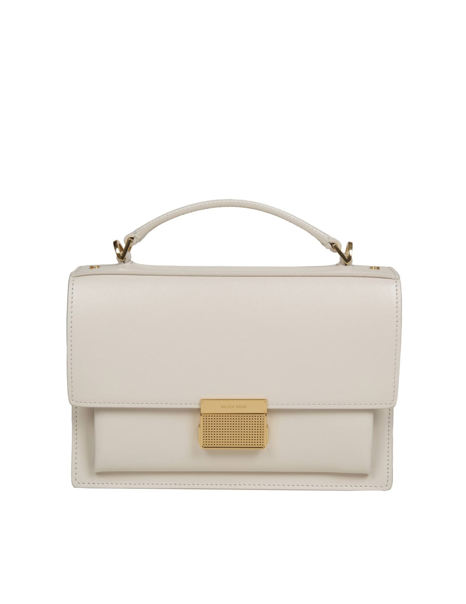 Shop Golden Goose Venezia Handbag In Butter Color Leather