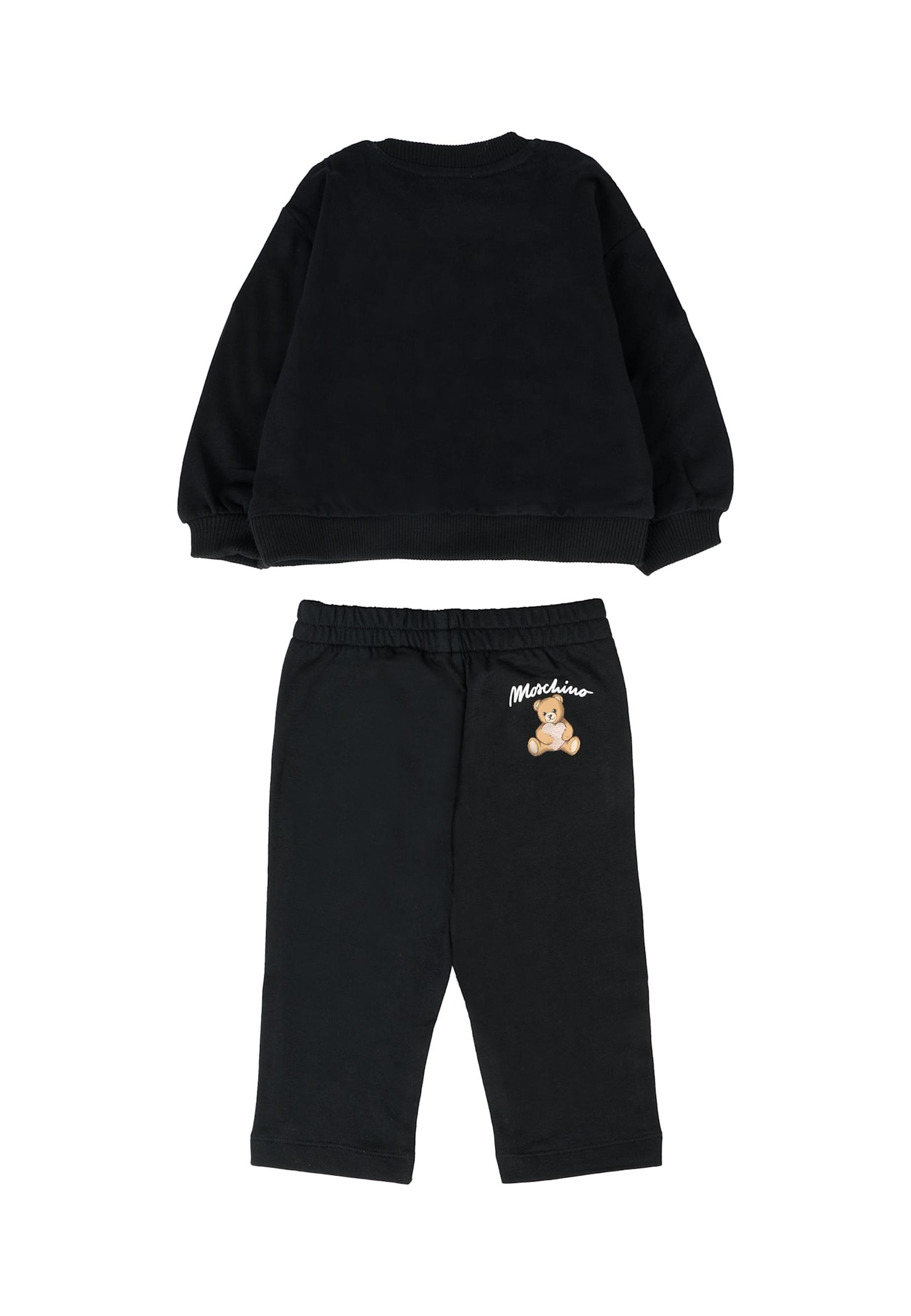 Moschino Black Set For Baby Girl With Teddy Bear In Black