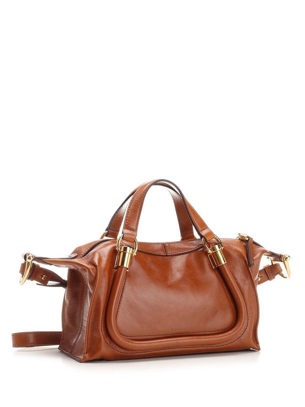 Shop Chloé Paraty 24 Shoulder Bag In Brown