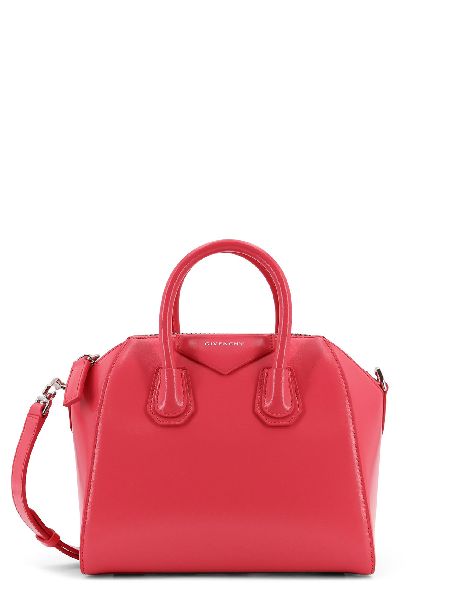 Givenchy Antigona Mini Leather Crossbody Bag In Red