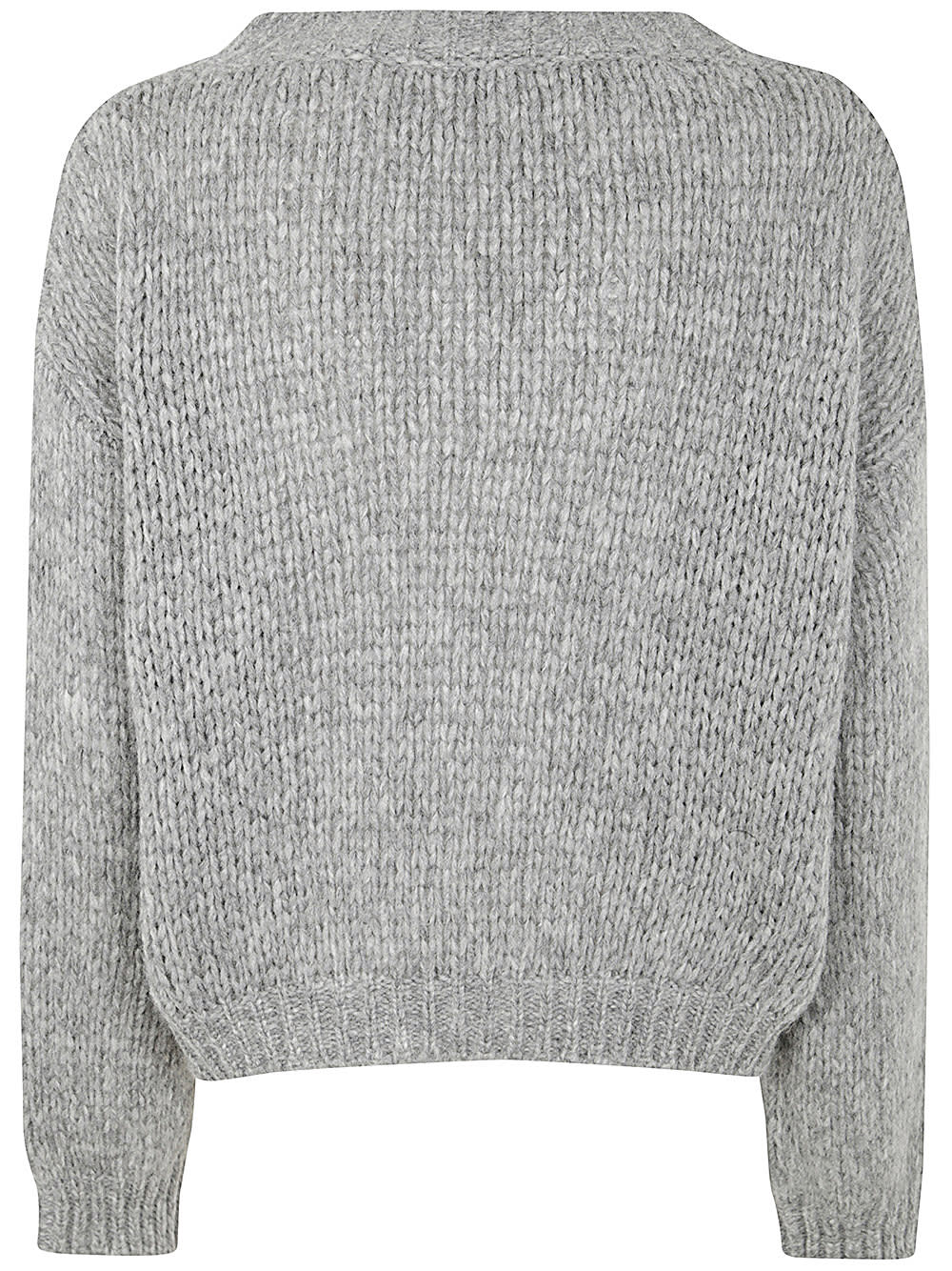 Shop Nuur V Neck Over Sweater In Grey