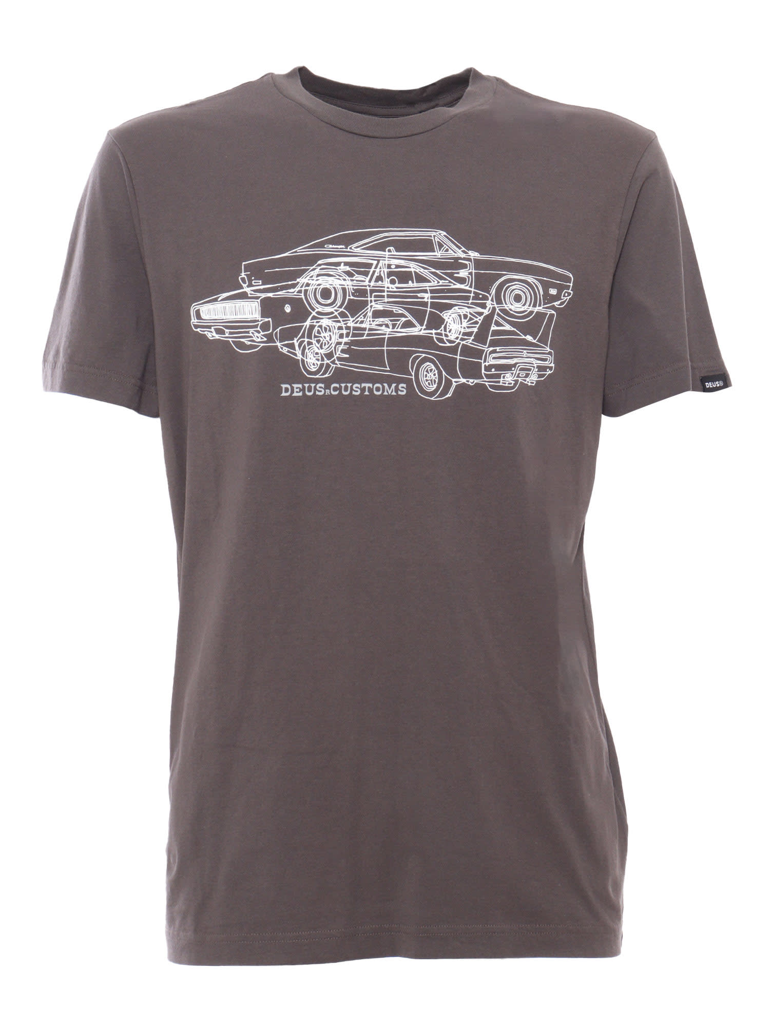 Shop Deus Ex Machina Brown T-shirt In Grey