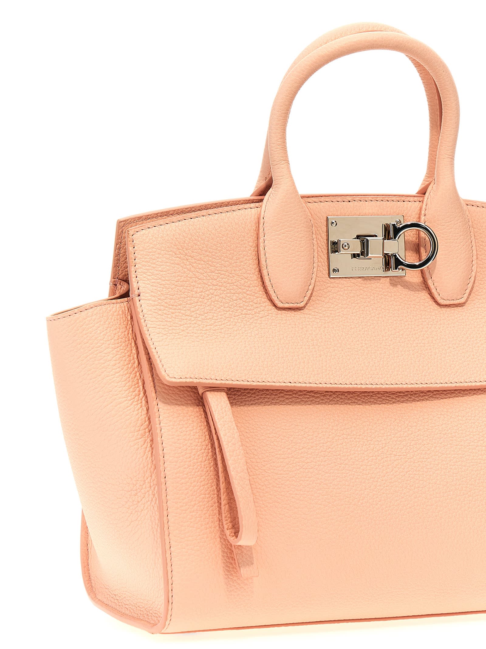 Shop Ferragamo The Studio Small Soft Handbag In Pink