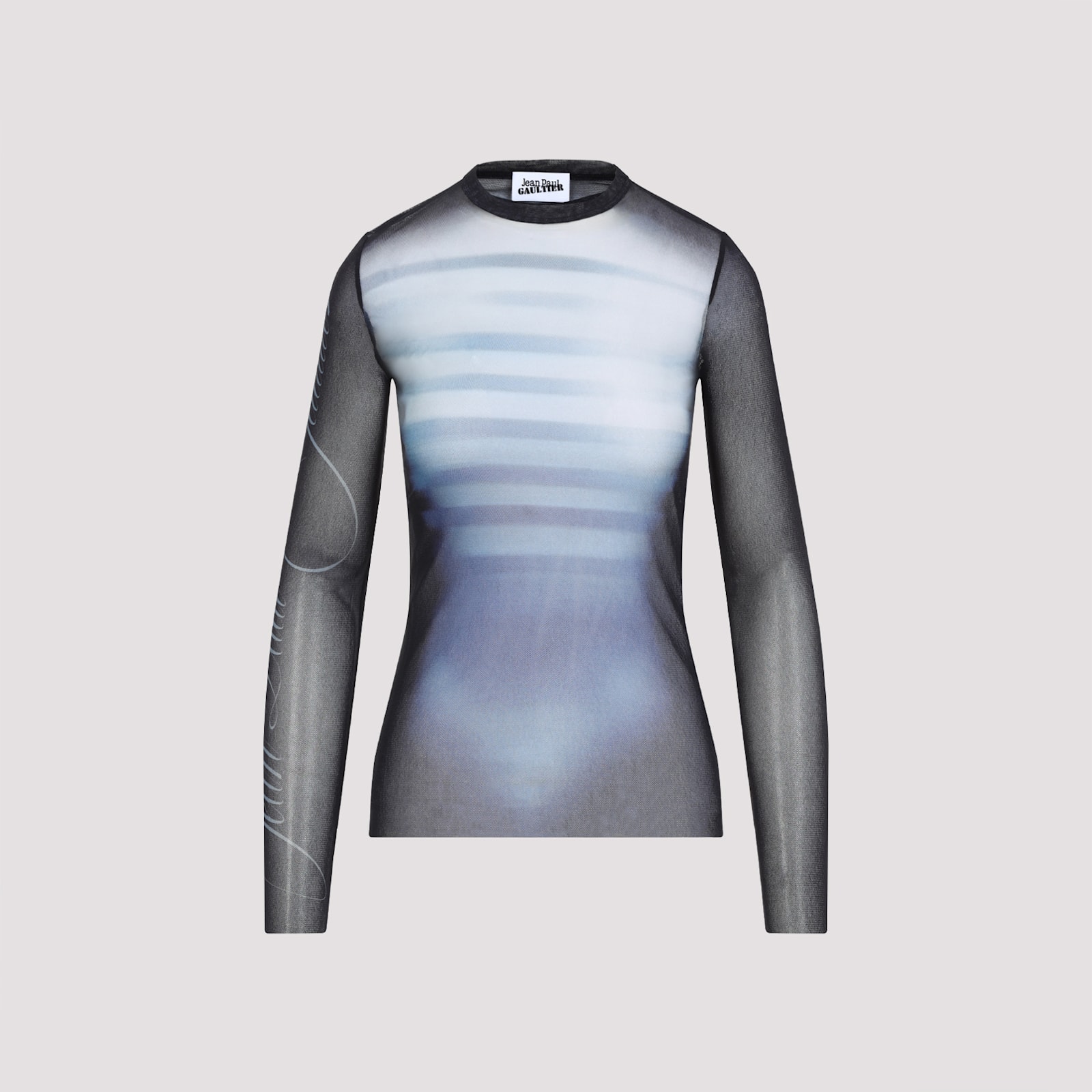 Shop Jean Paul Gaultier Le Mâle Top In Navy Lightblue White