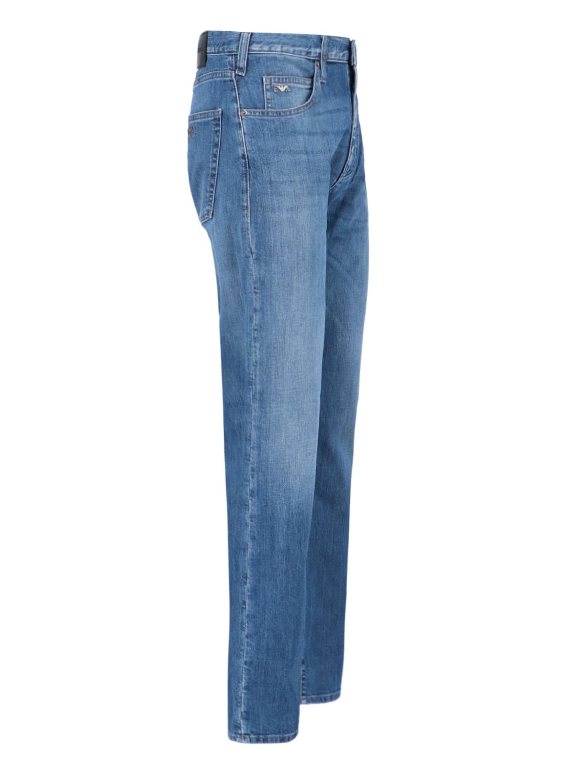 Shop Emporio Armani Slim Jeans In Blue