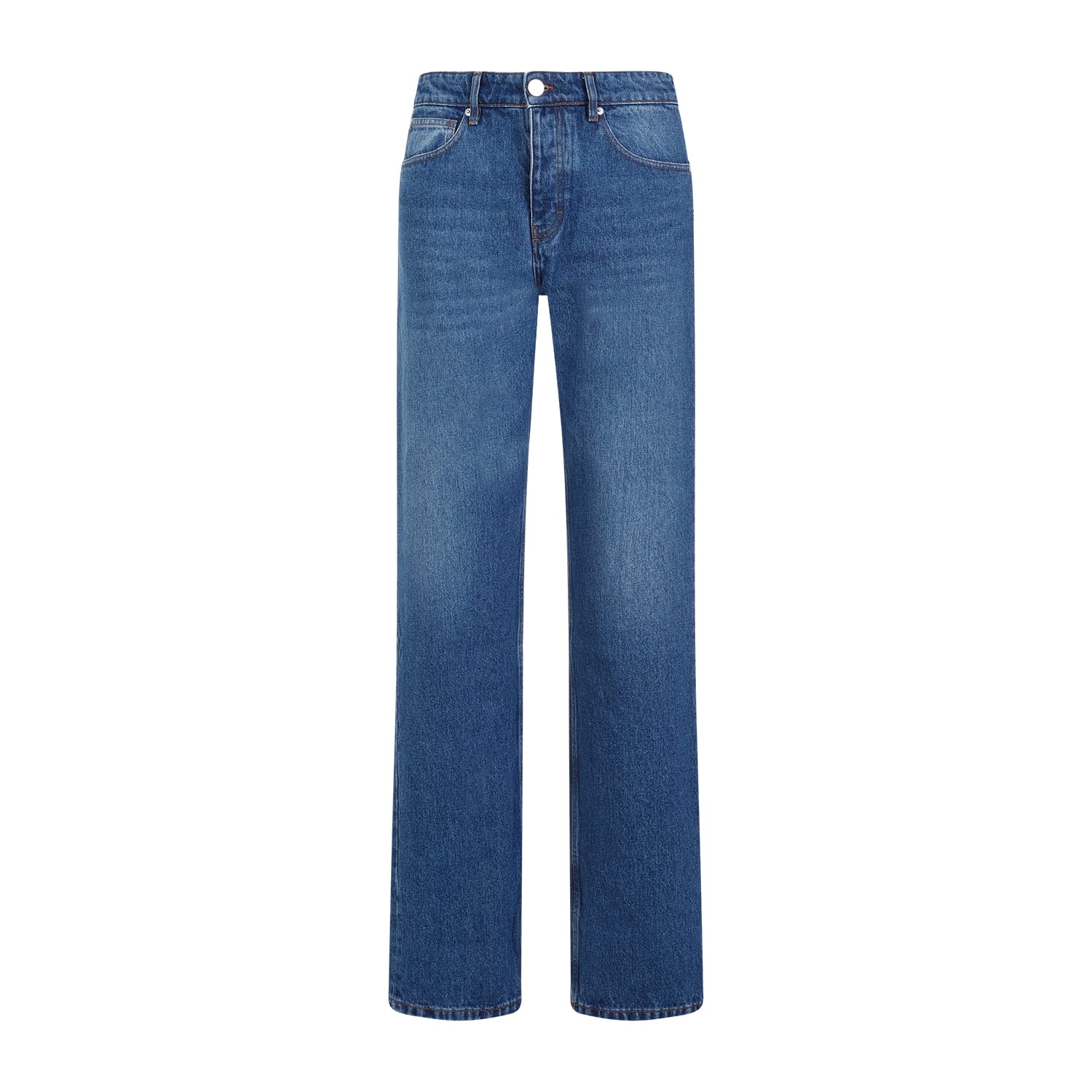 Shop Ami Alexandre Mattiussi Classic Fit Jeans In Used Blue