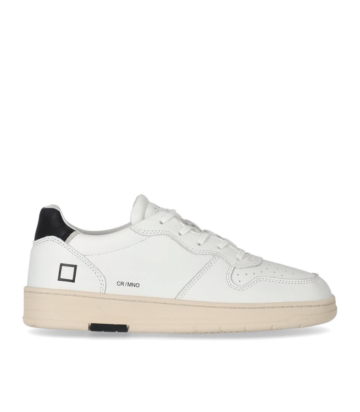 D.a.t.e. Court Mono White Black Sneaker