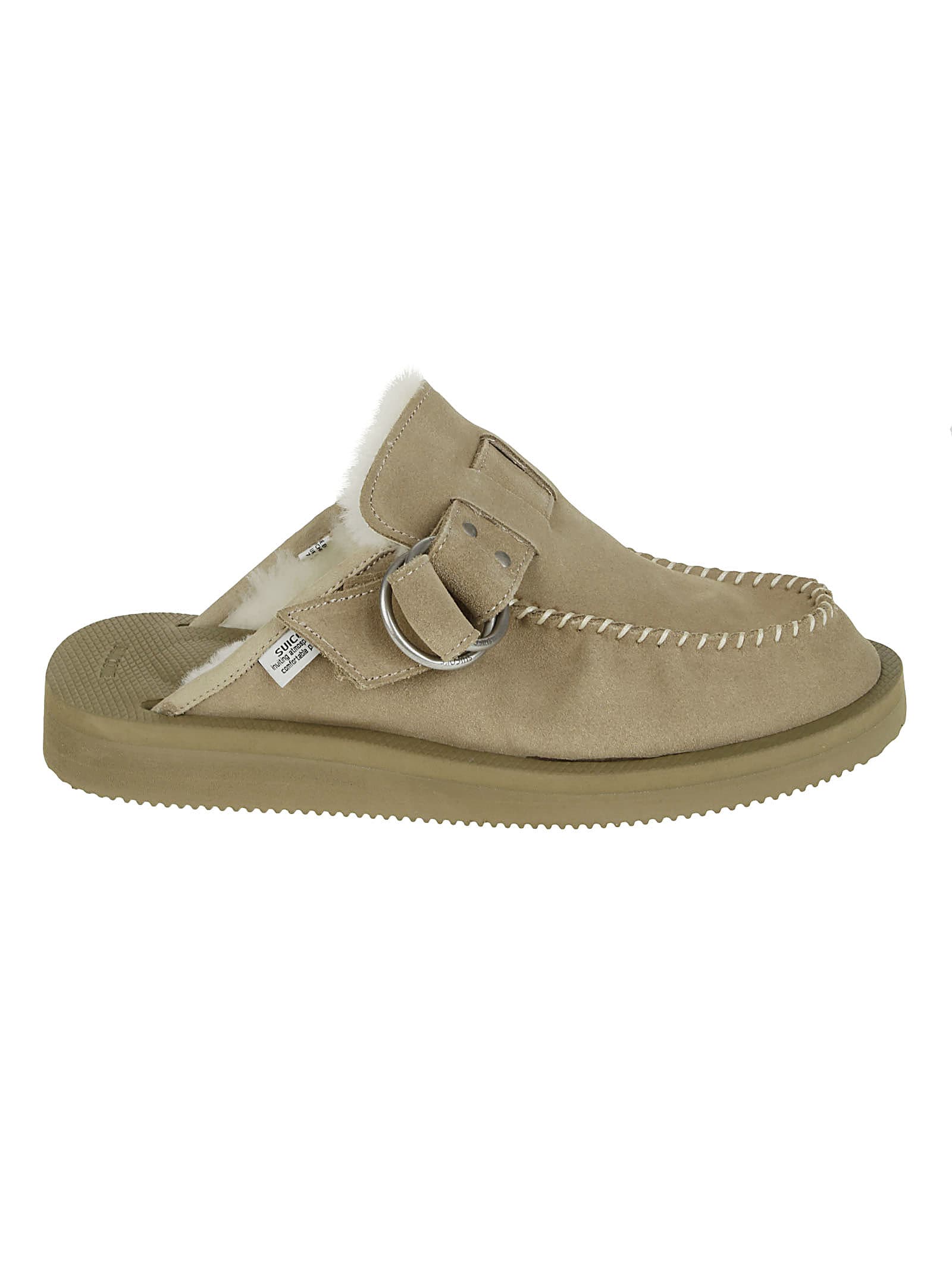 Suicoke Lemi-mab Shearling-lined Slippers In Beige | ModeSens