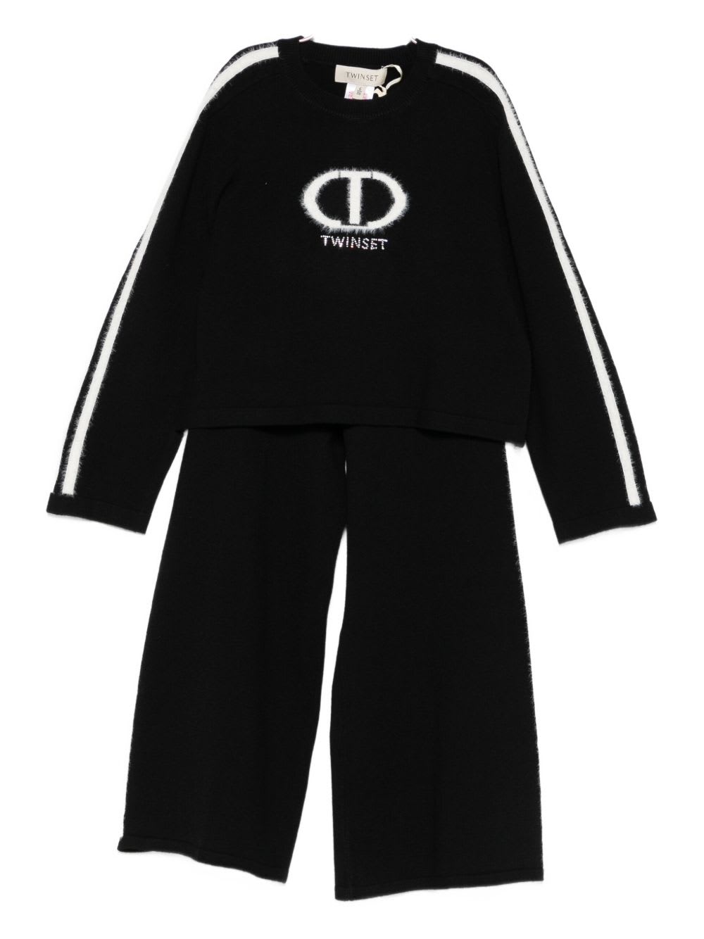 Twinset Kids Tracksuit With Logo In Black