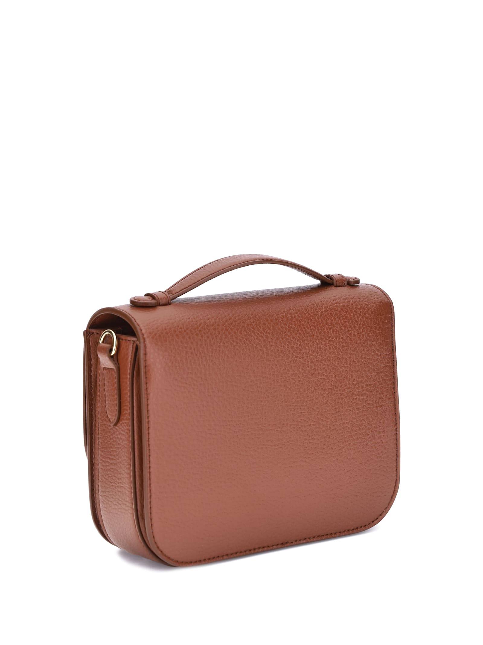 Stella Mccartney Logo Flap Bag Eco Embossed Grainy Alter